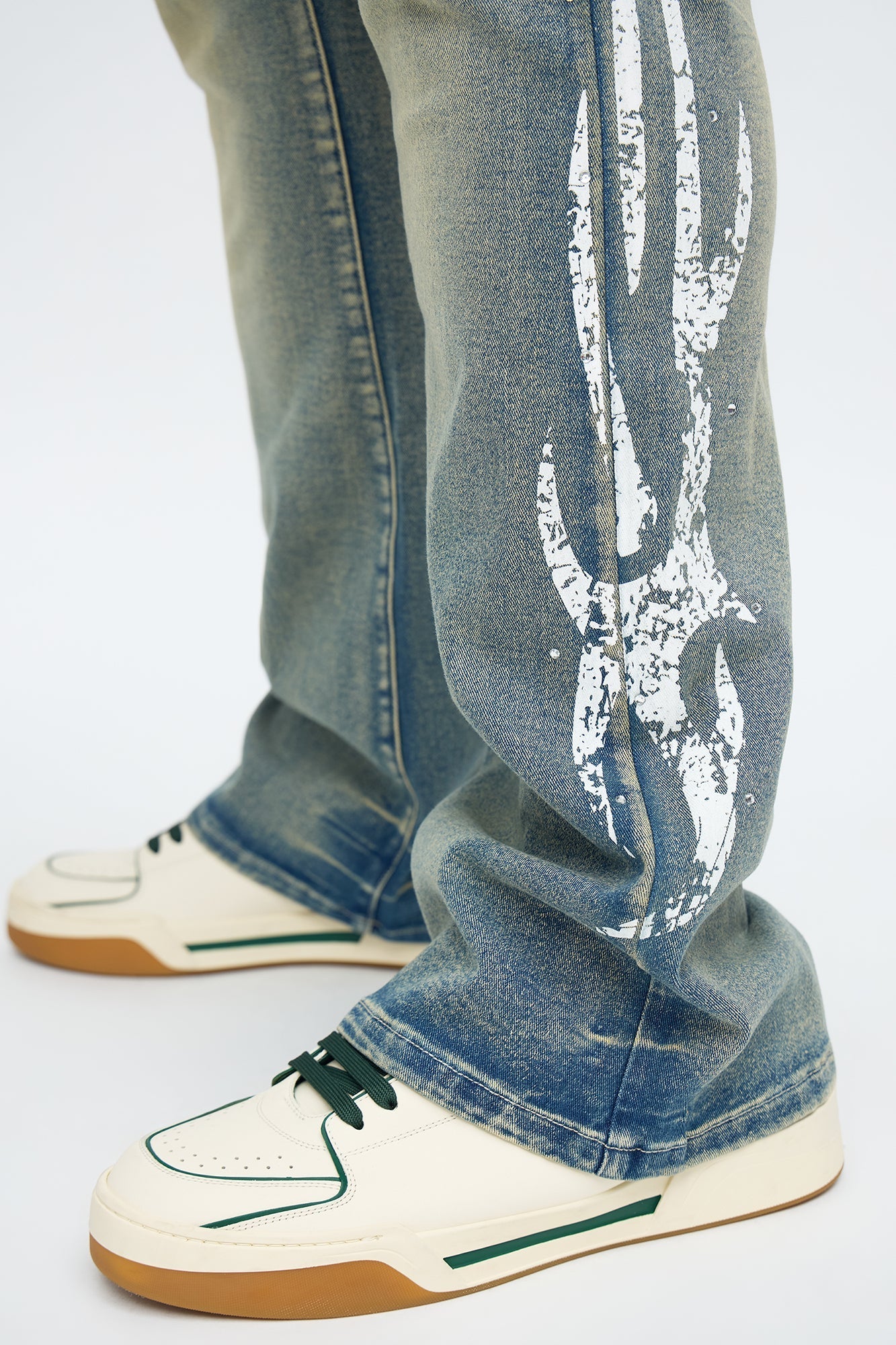Stacked Skinny Flare Rockstar Life Jewel Jean - Light Wash Fashion Nova