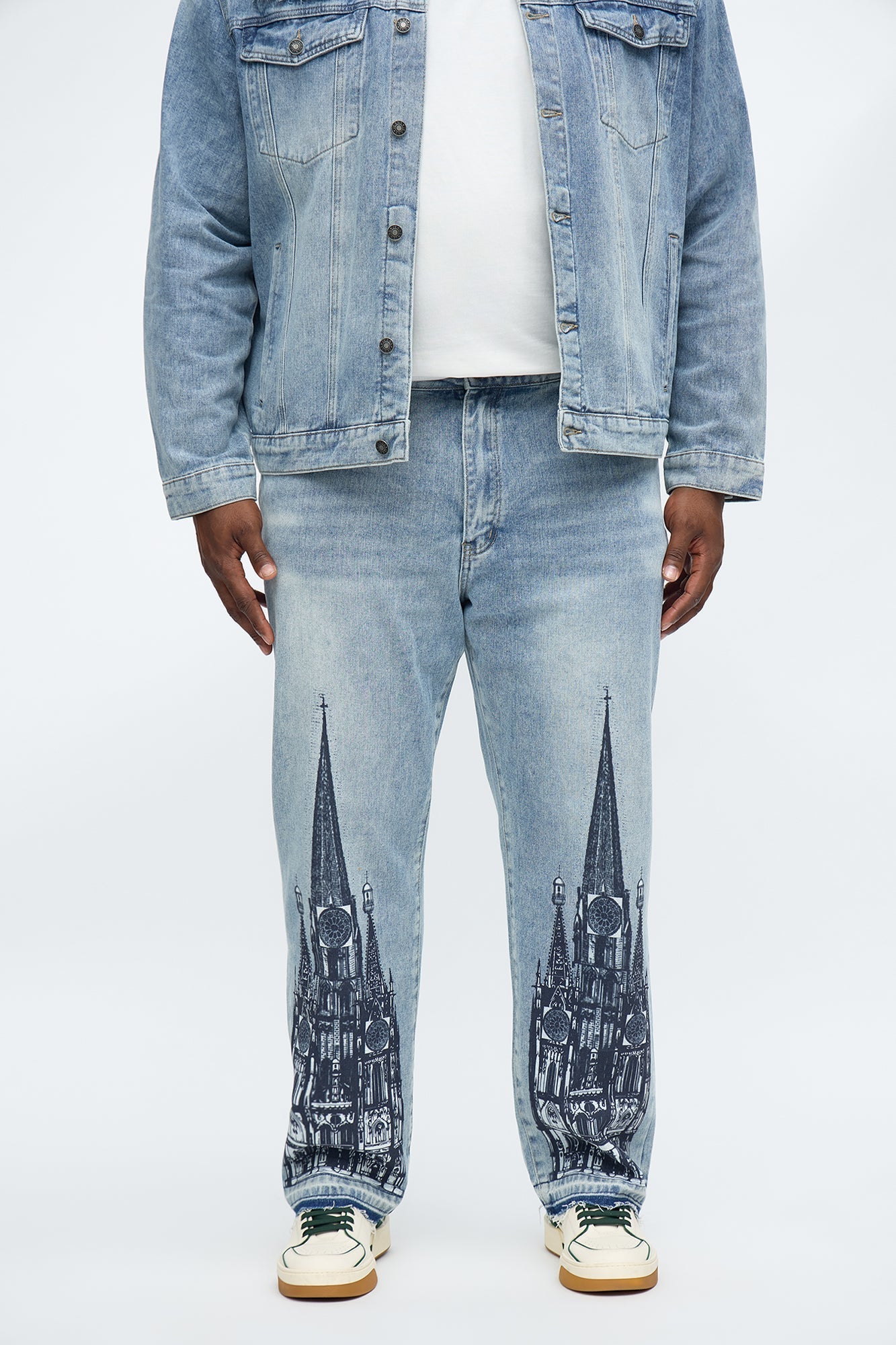 Straight Cathedral Jean - Medium Blue Wash Fashion Nova