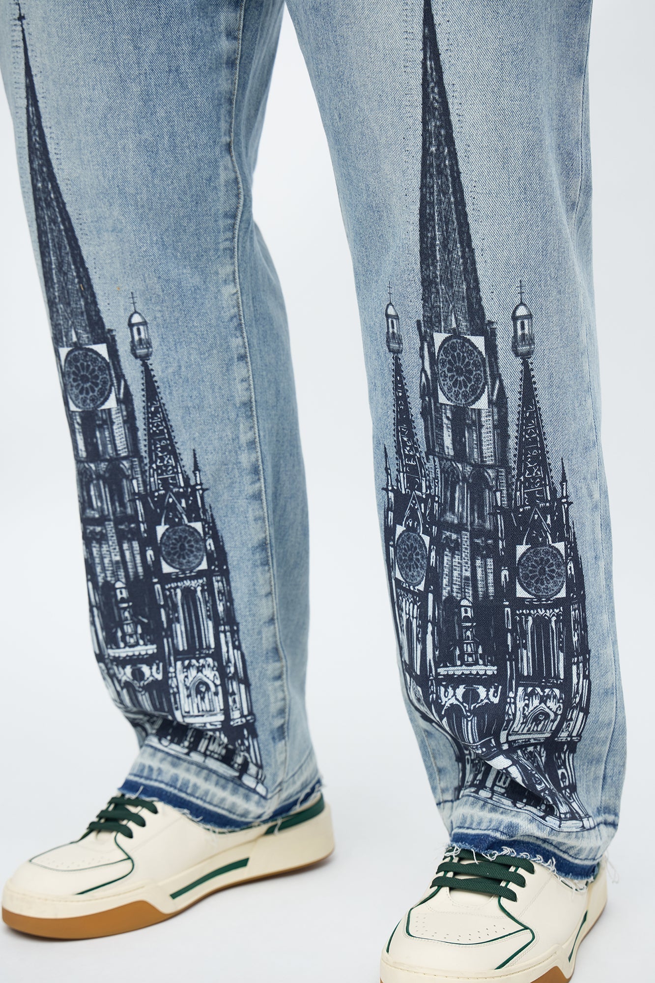Straight Cathedral Jean - Medium Blue Wash Fashion Nova