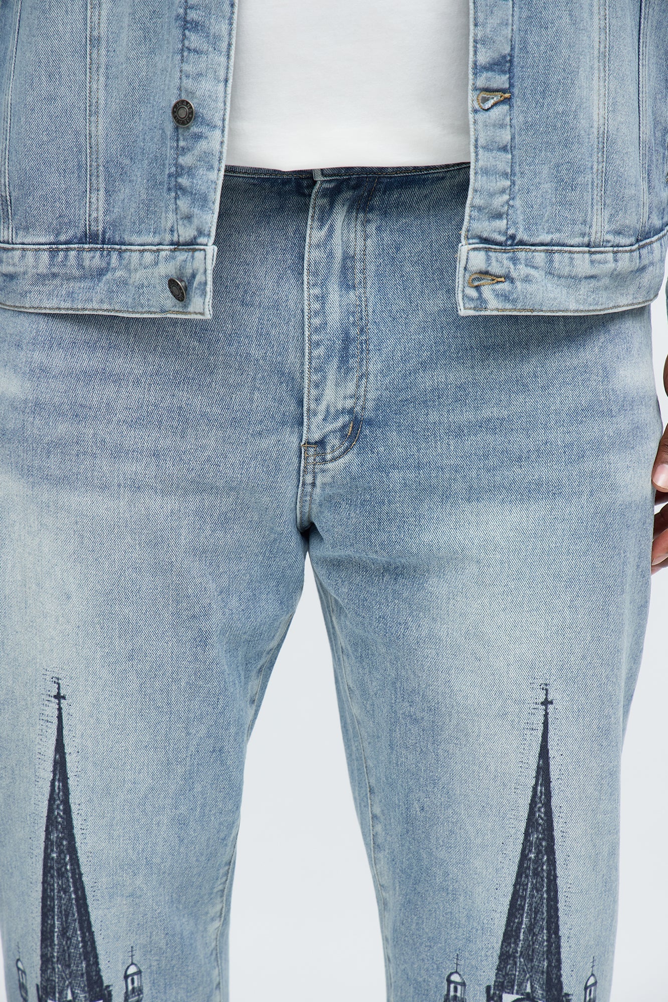 Straight Cathedral Jean - Medium Blue Wash Fashion Nova