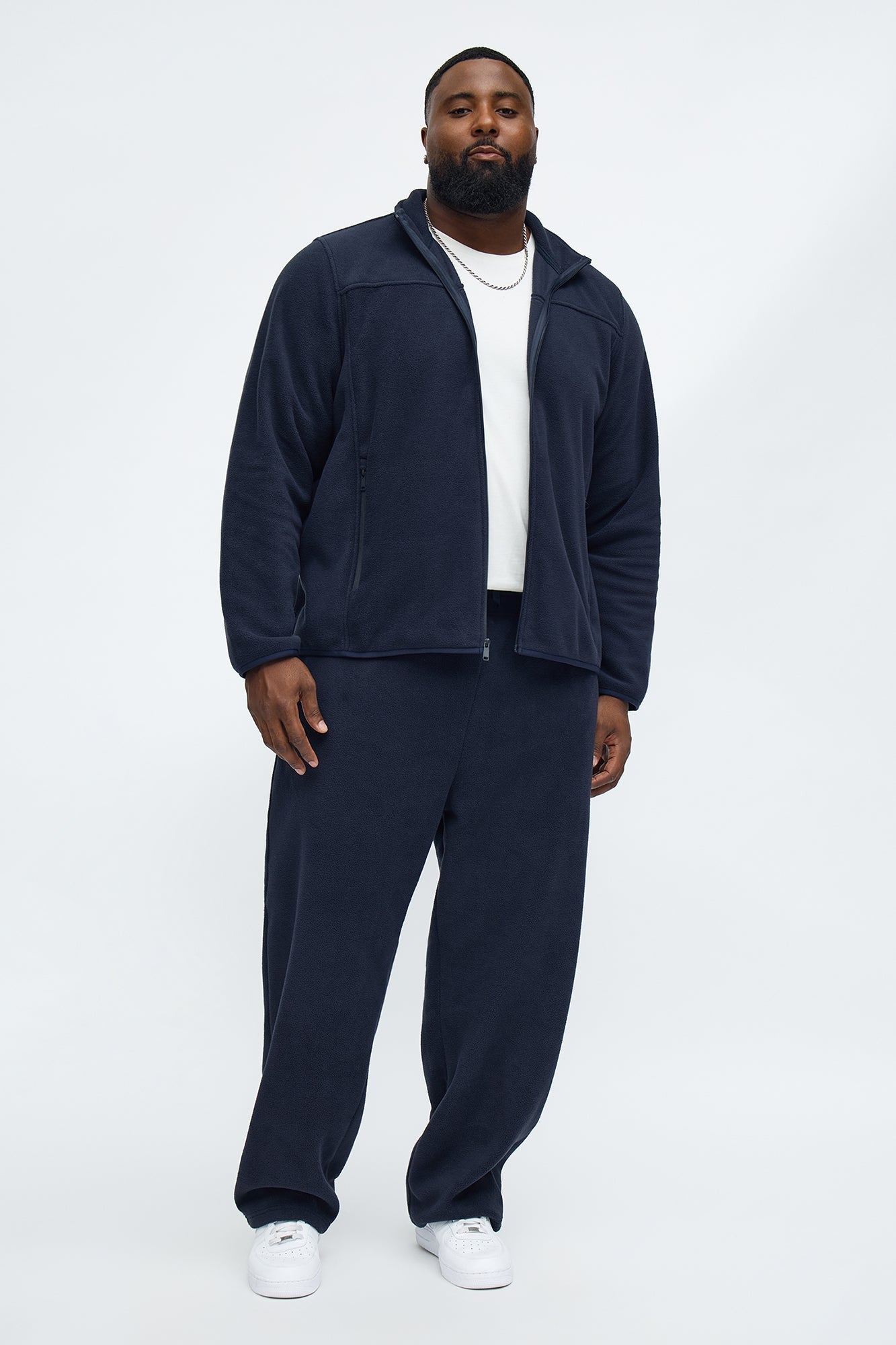 Core Microfleece Zip Jacket - Navy Fashion Nova