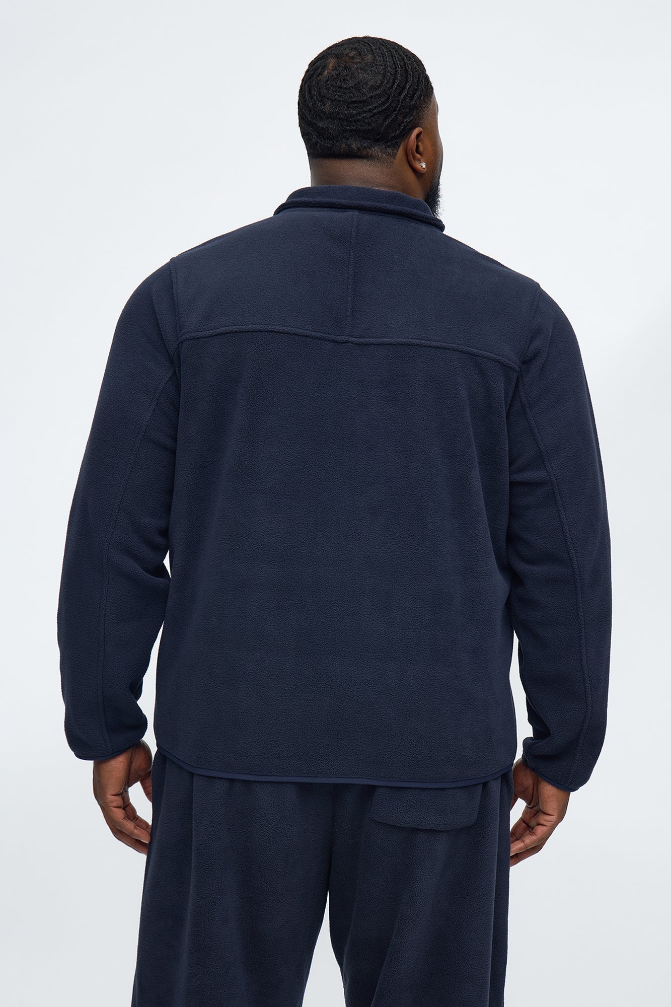 Core Microfleece Zip Jacket - Navy Fashion Nova