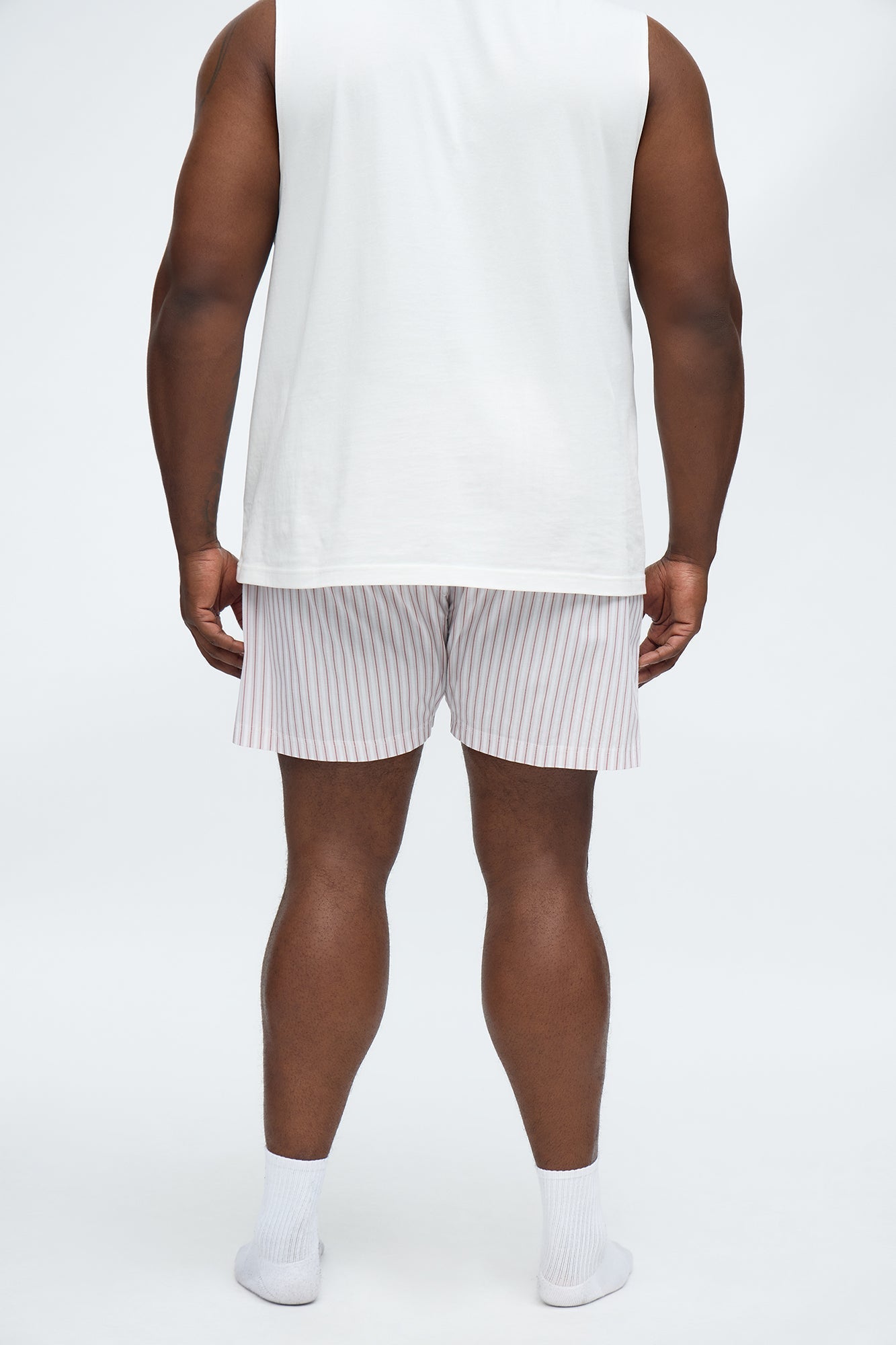 Classic Striped Cotton Boxer - Tan Fashion Nova