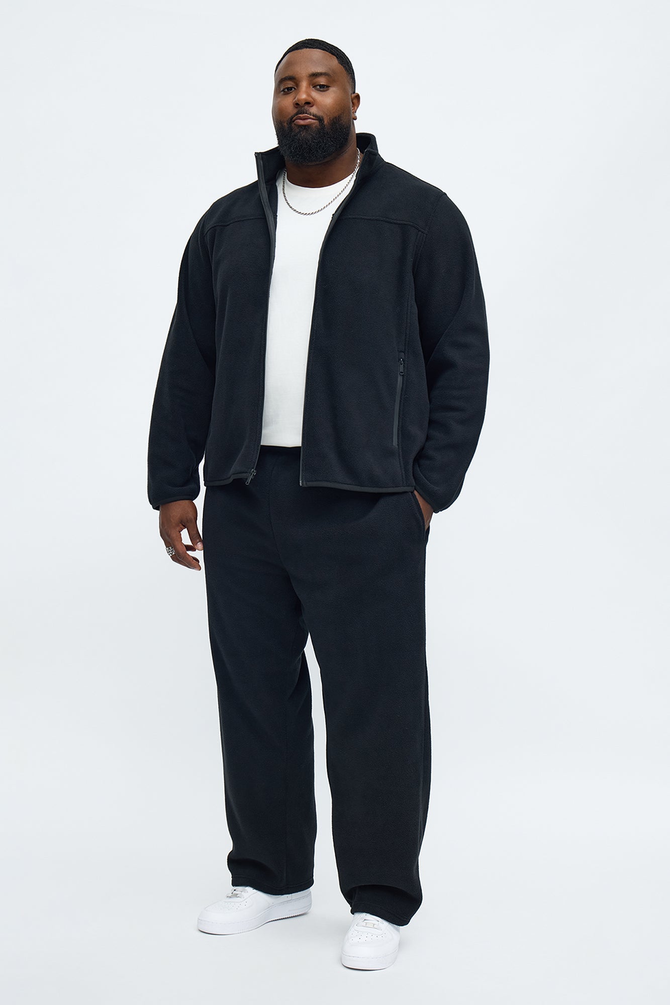 Core Microfleece Zip Jacket - Black Fashion Nova