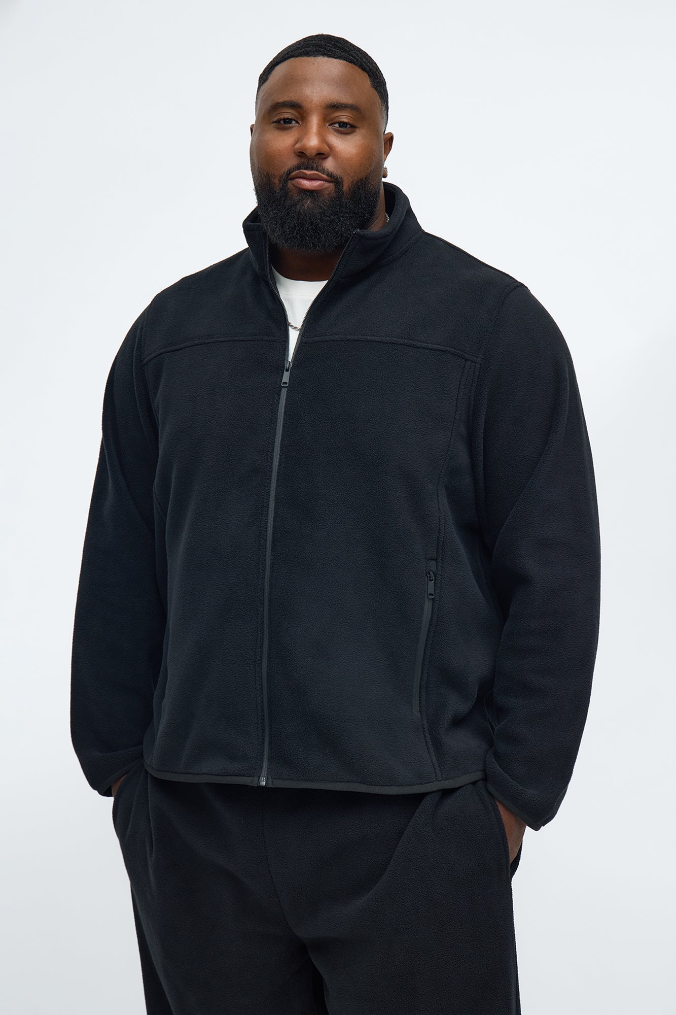Core Microfleece Zip Jacket - Black Fashion Nova