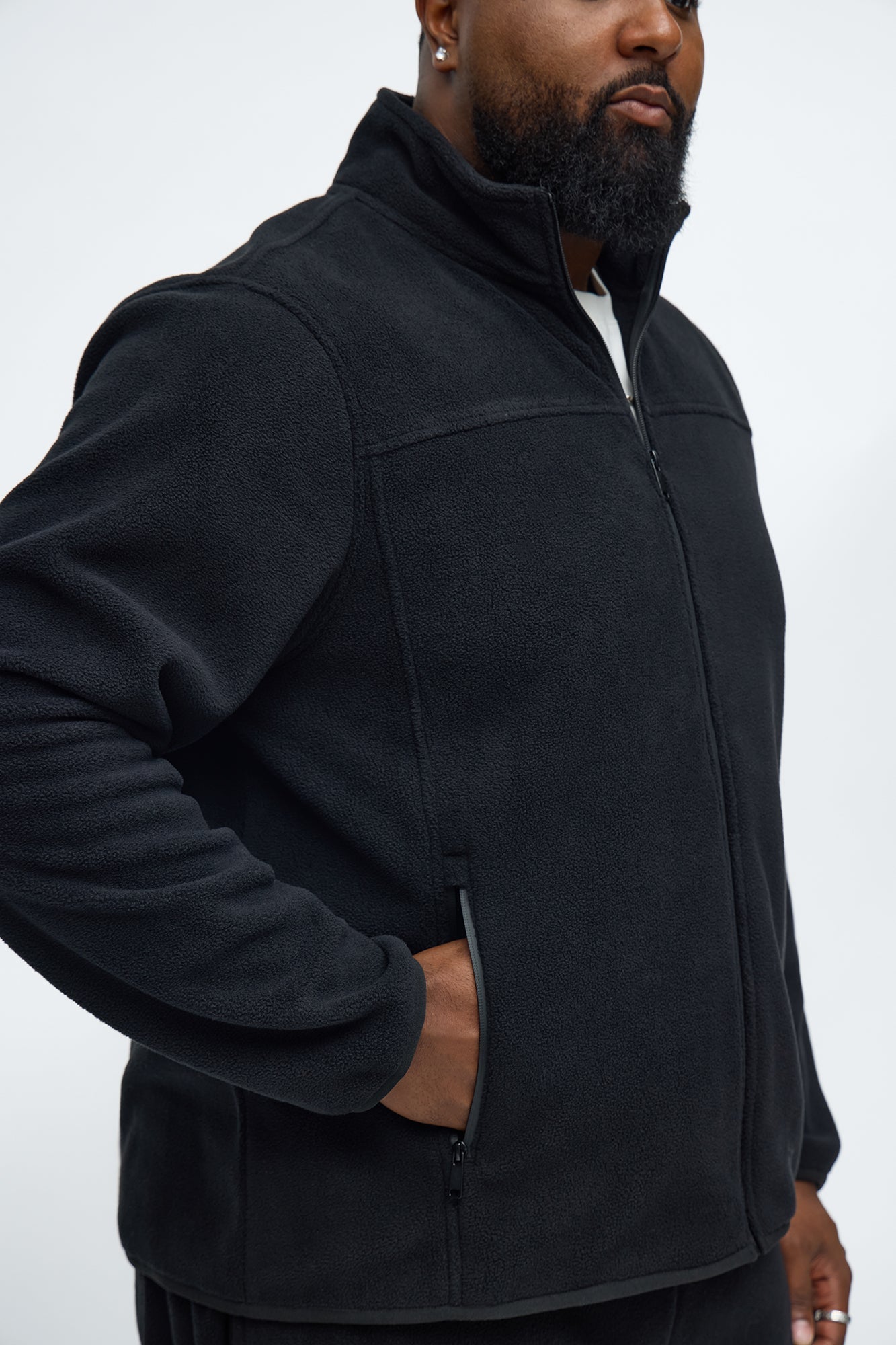 Core Microfleece Zip Jacket - Black Fashion Nova