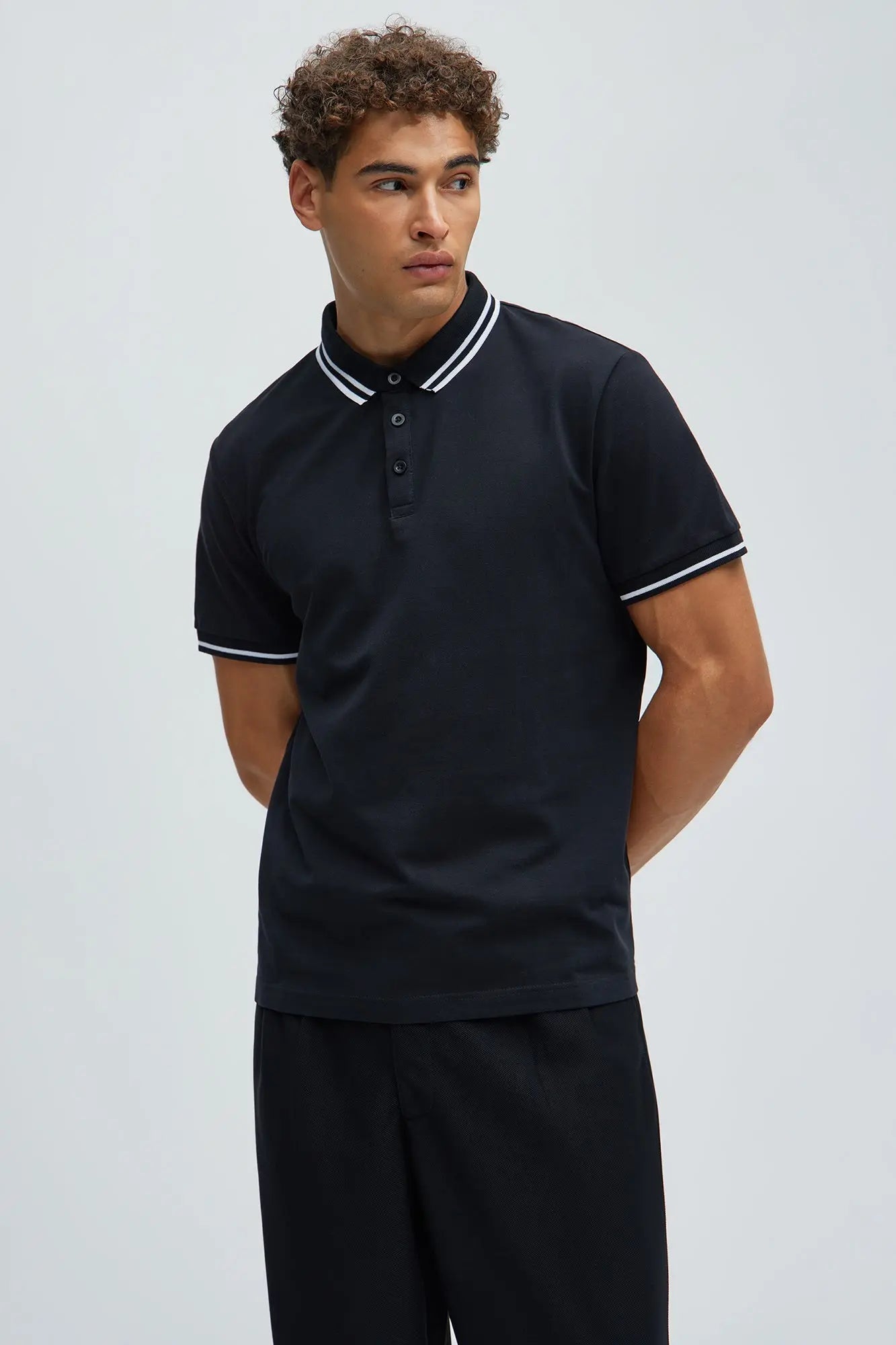 Wilson Short Sleeve Polo - Black Fashion Nova