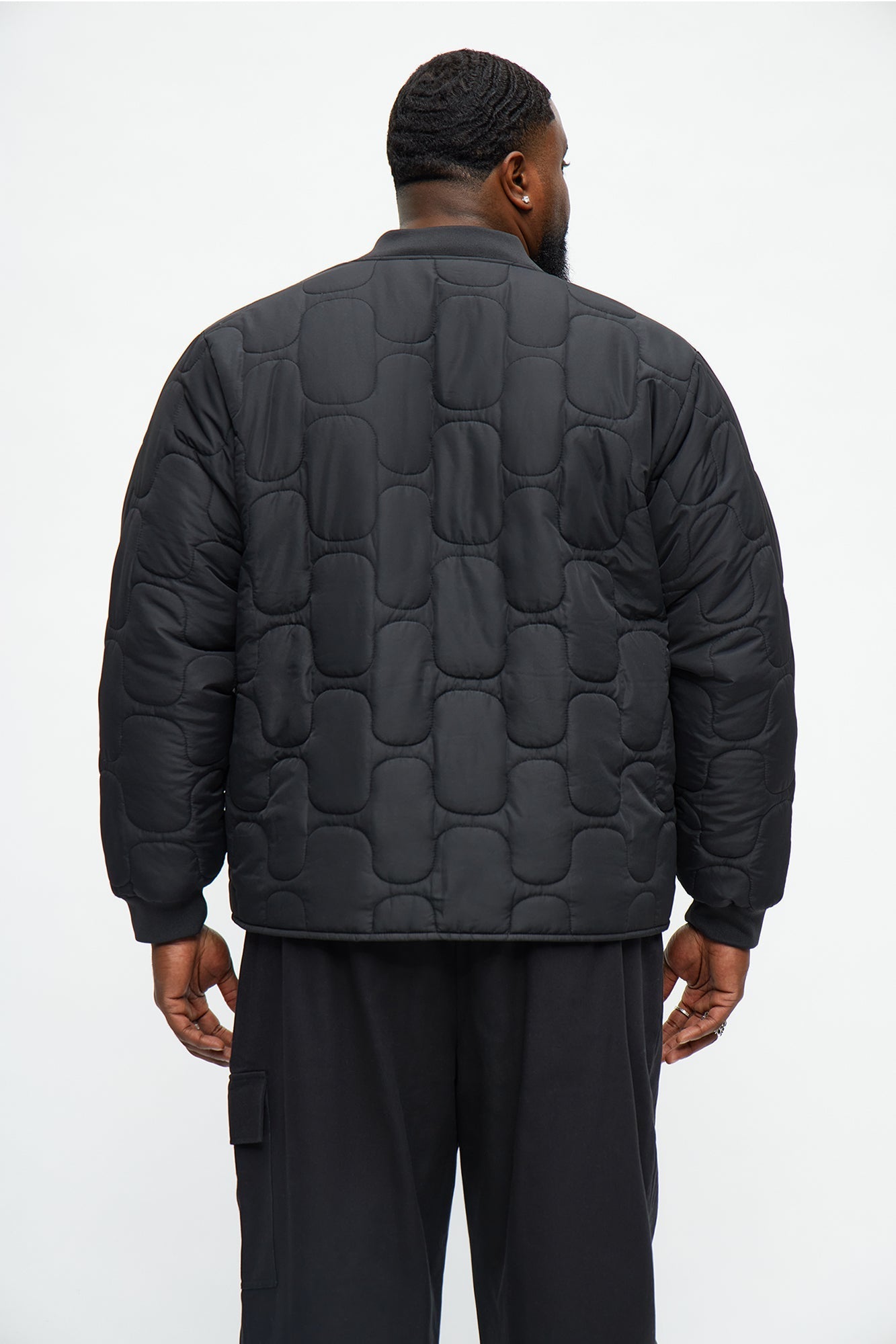 Geo Quilted Jacket - Black Fashion Nova