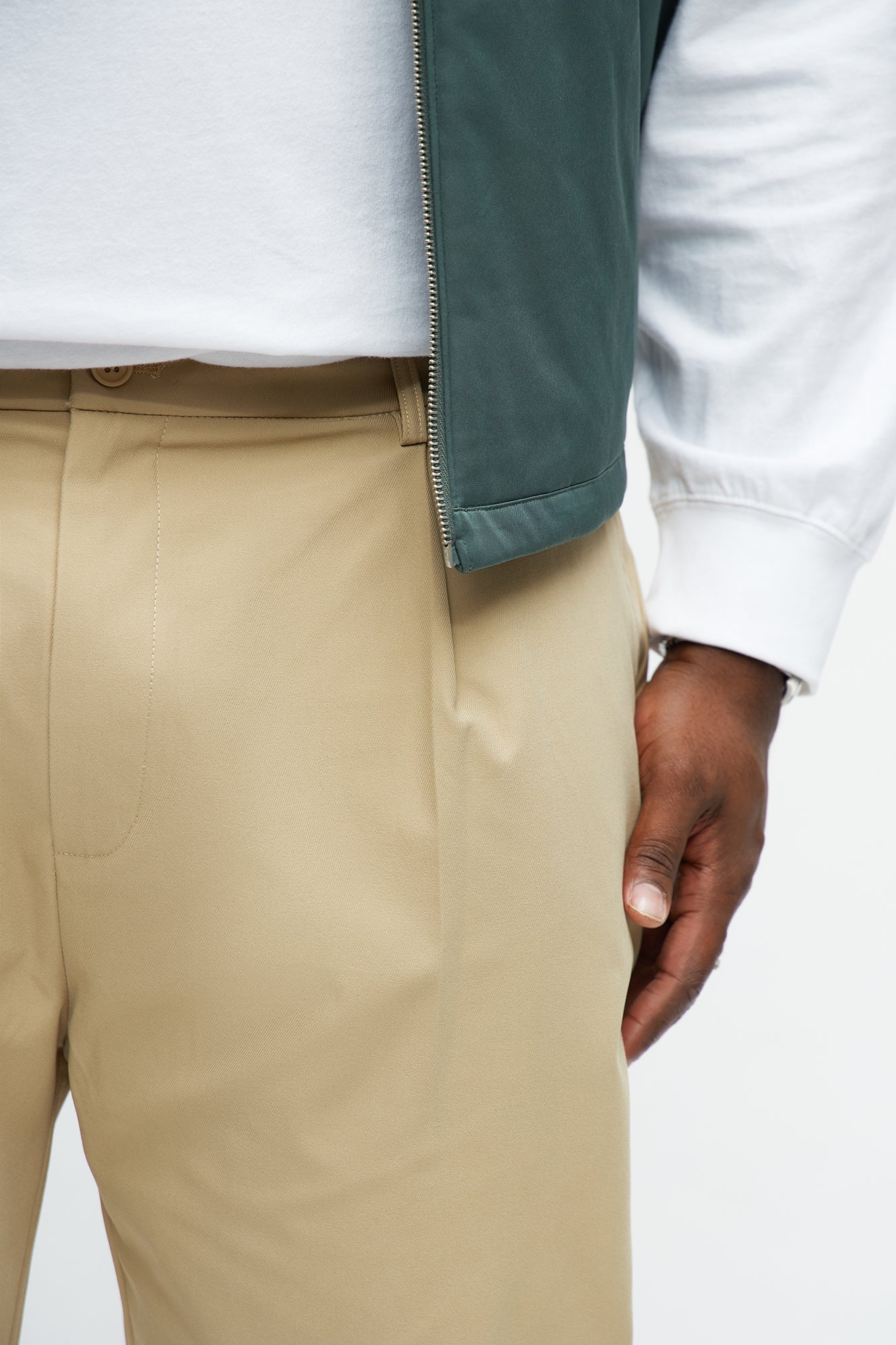 Straight Sterling Pleated Pants - Beige Fashion Nova