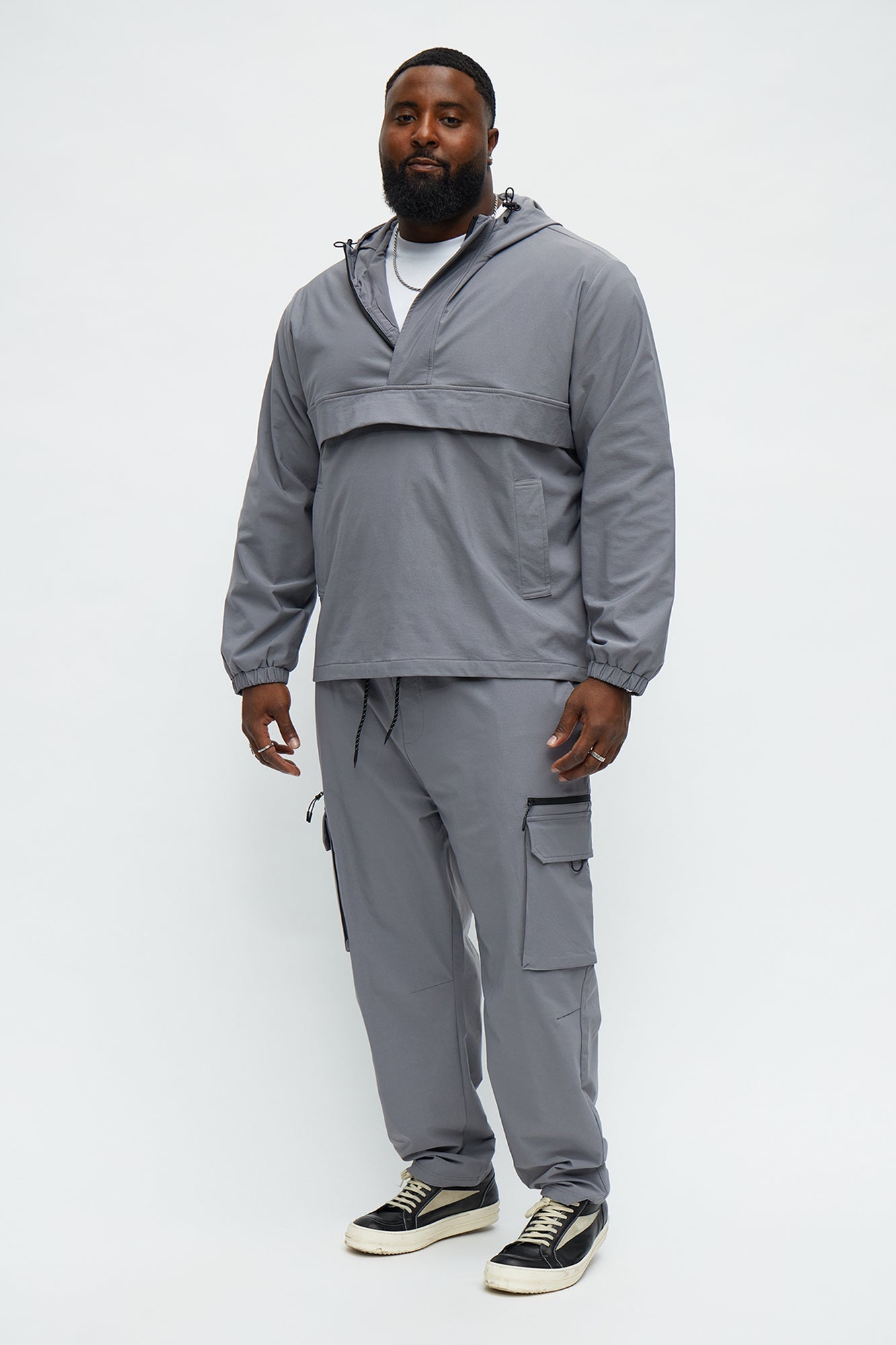 Desert Storm Pullover Anorak - Grey Fashion Nova