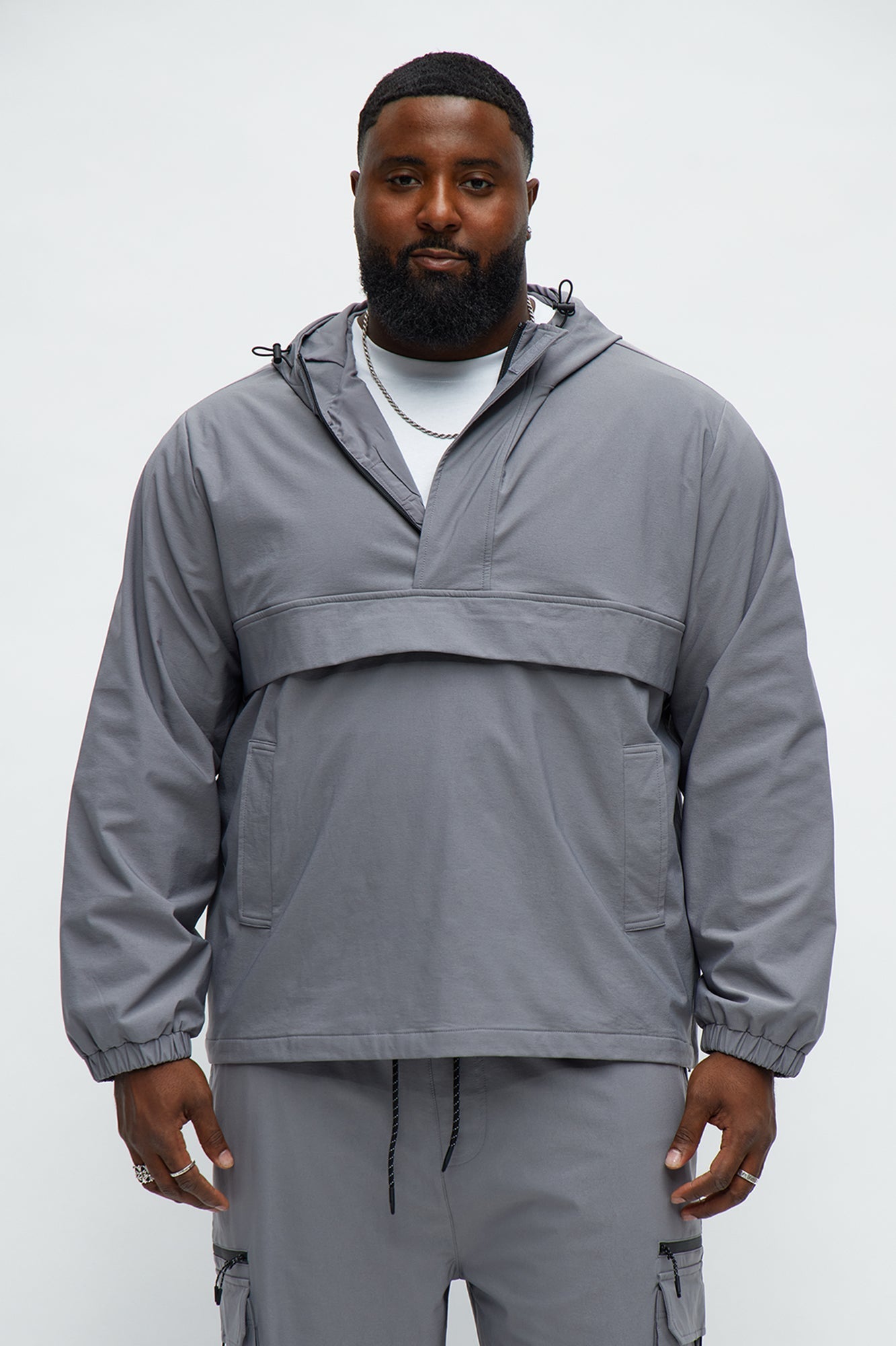 Desert Storm Pullover Anorak - Grey Fashion Nova