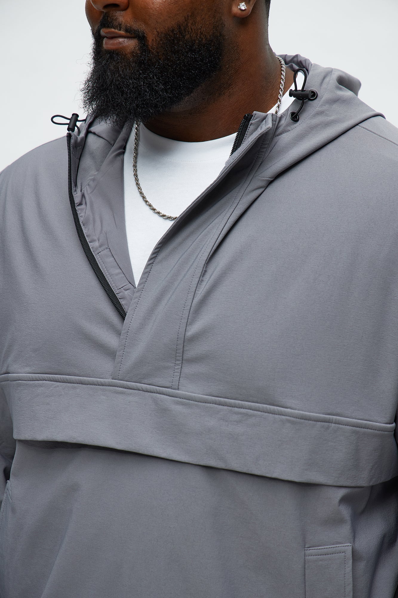 Desert Storm Pullover Anorak - Grey Fashion Nova