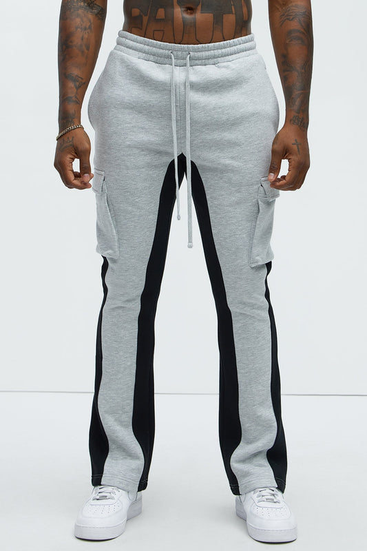Tyson Flared Cargo Sweatpants - Heather Grey Fashion Nova