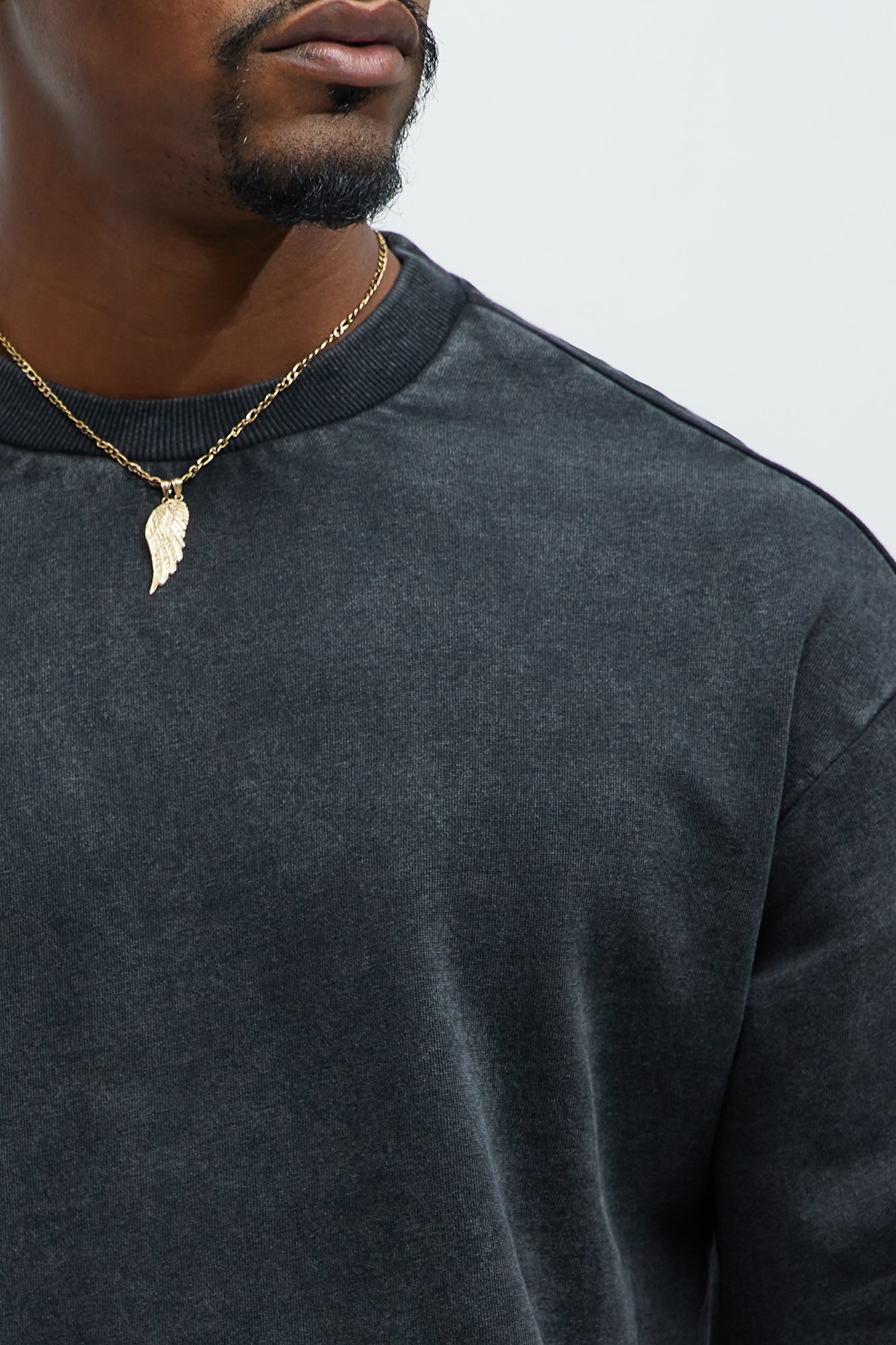 Tyson Heavy Wash Crewneck Sweatshirt - Black Wash Fashion Nova