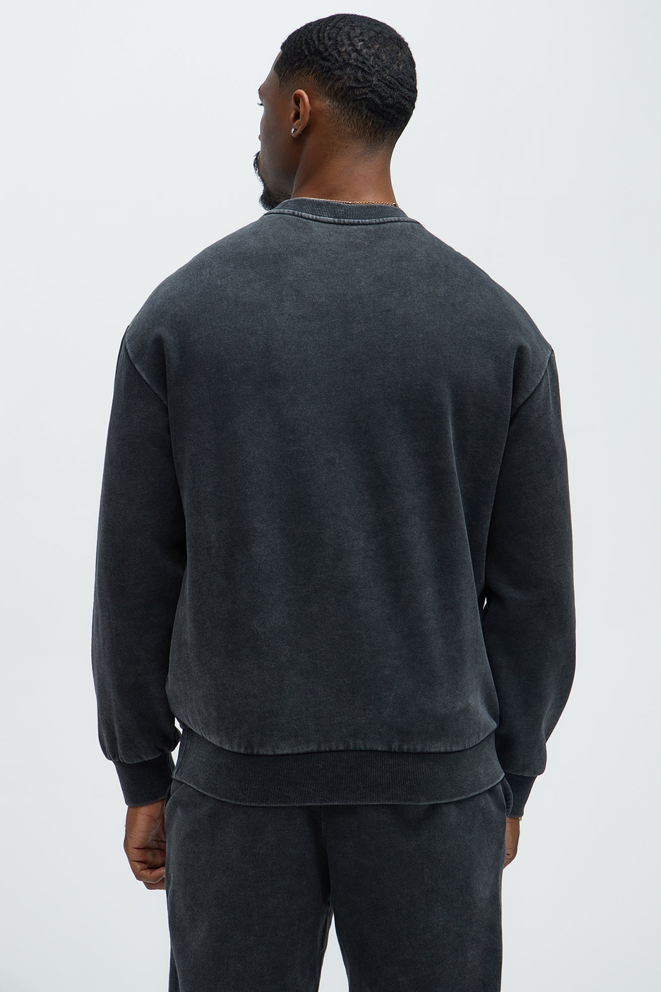 Tyson Heavy Wash Crewneck Sweatshirt - Black Wash Fashion Nova