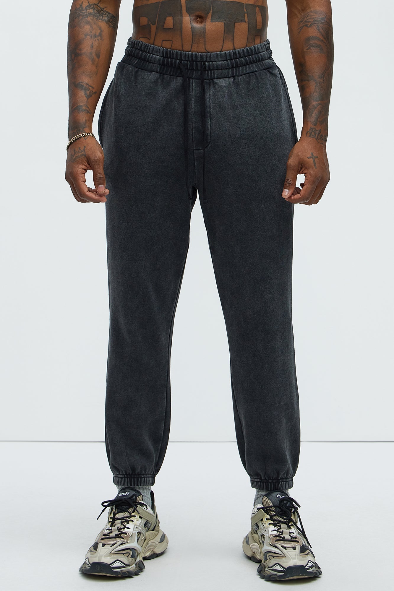 Tyson Heavy Wash Jogger - Black Wash Fashion Nova