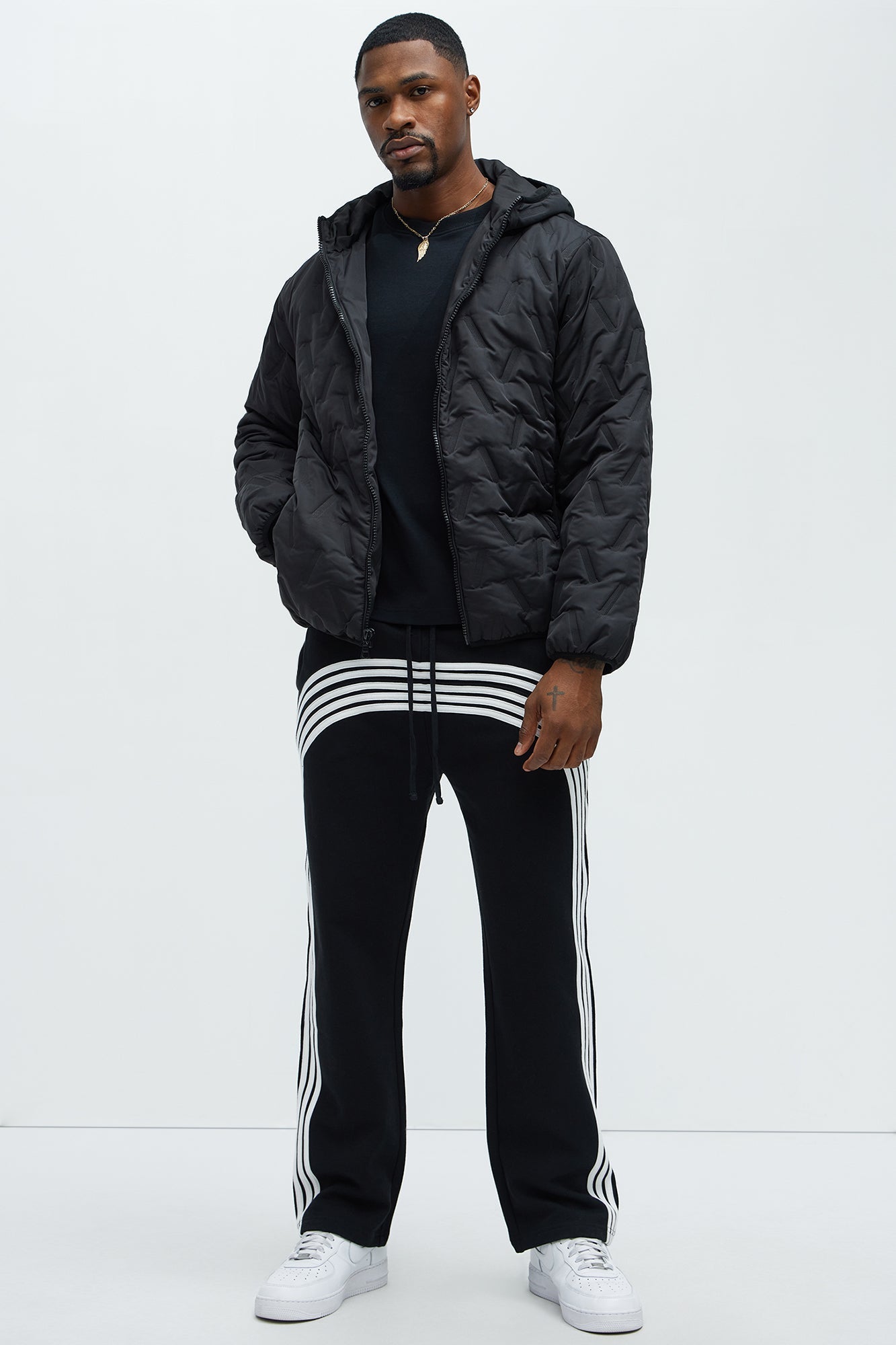Tyson Race Course Striped Sweatpants - Black Fashion Nova