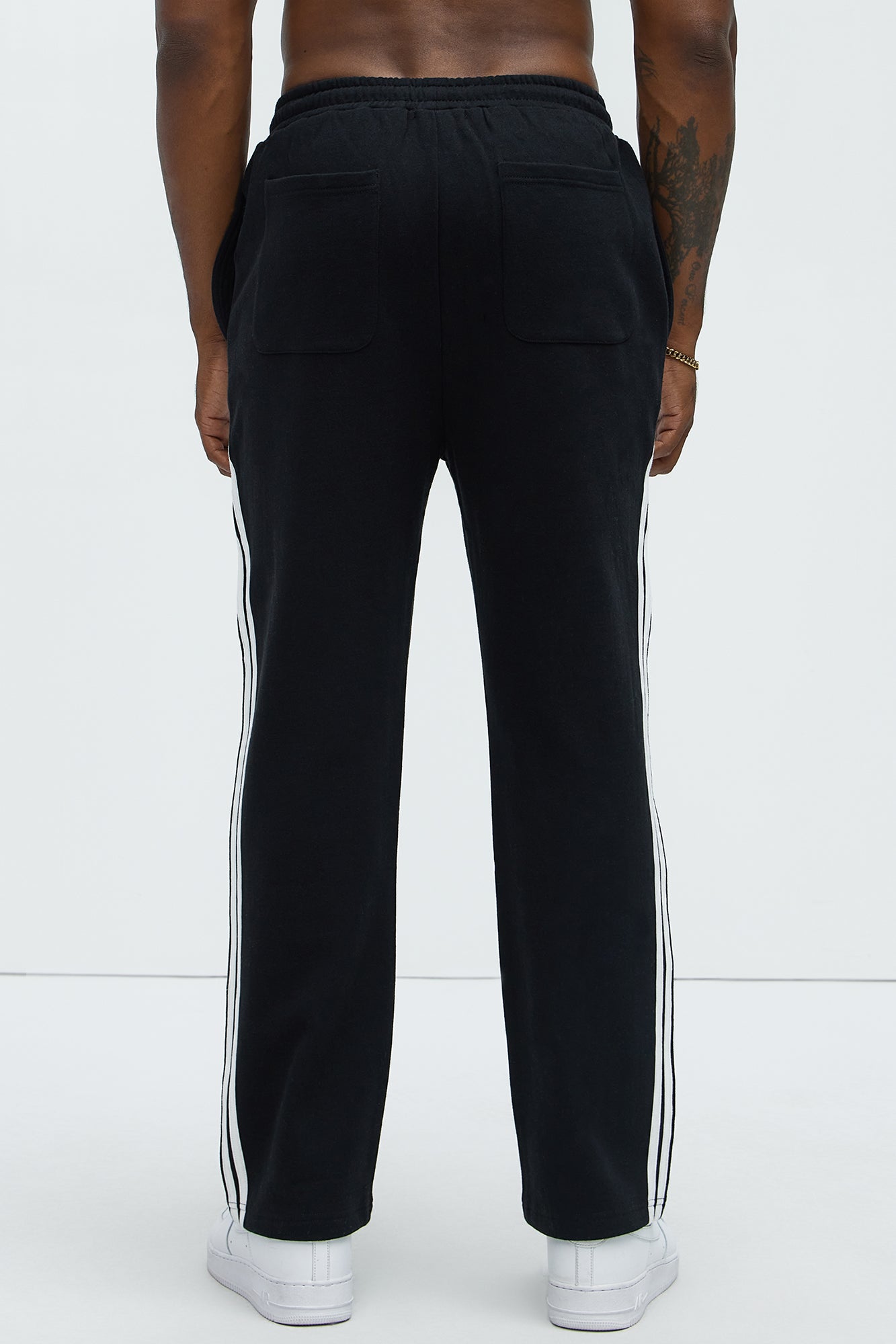 Tyson Race Course Striped Sweatpants - Black Fashion Nova