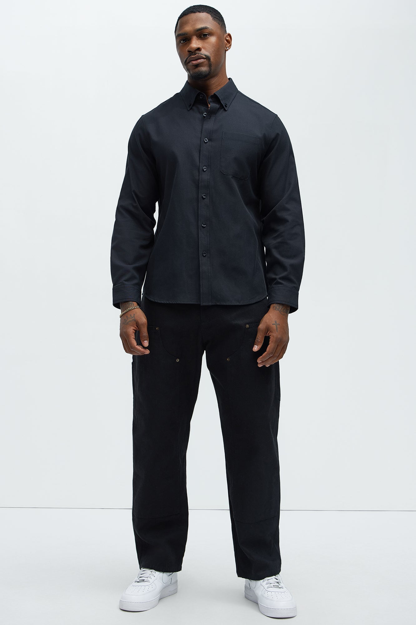Oxford Classic Shirt - Black Fashion Nova