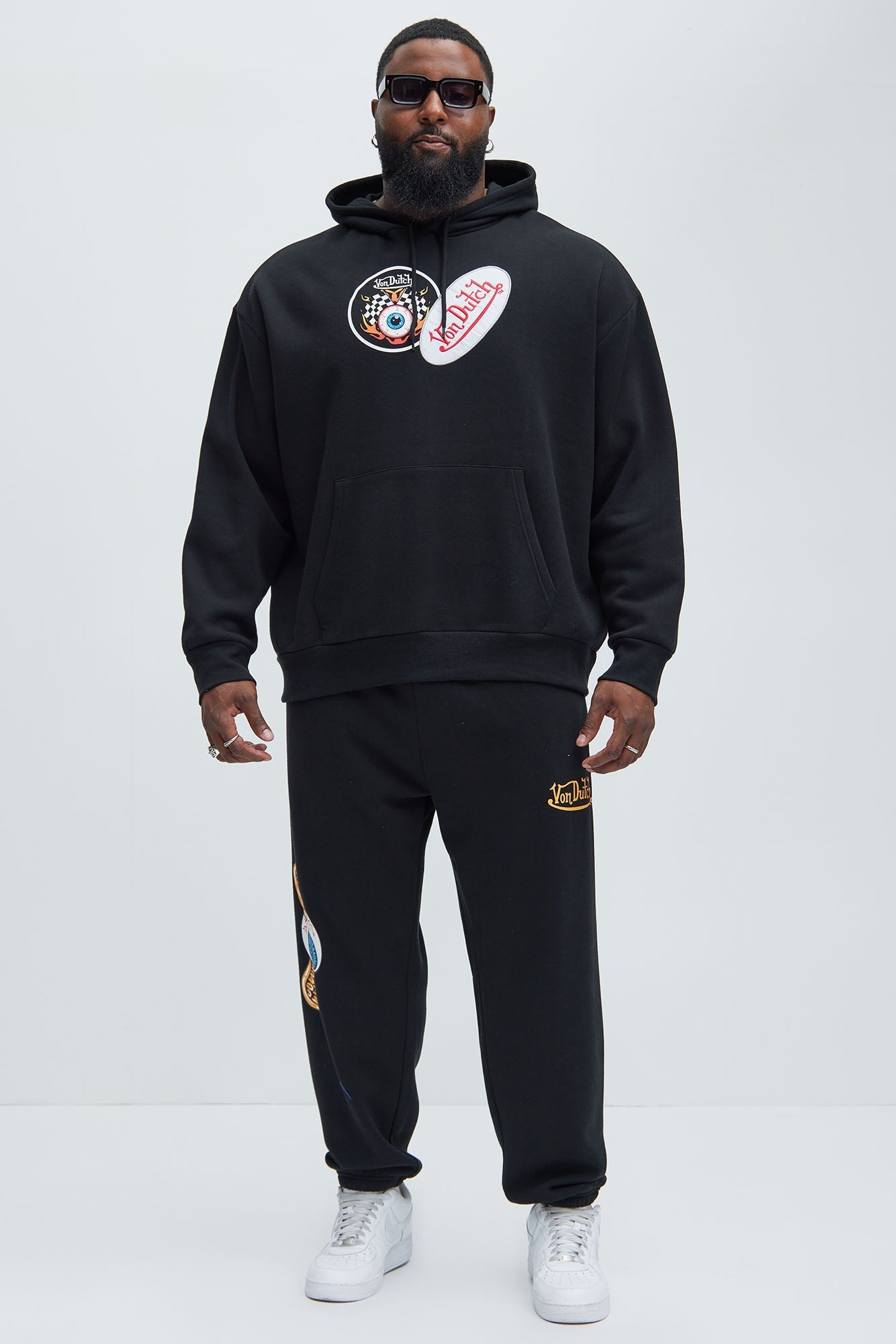 Von Dutch Patches Hoodie - Black Fashion Nova