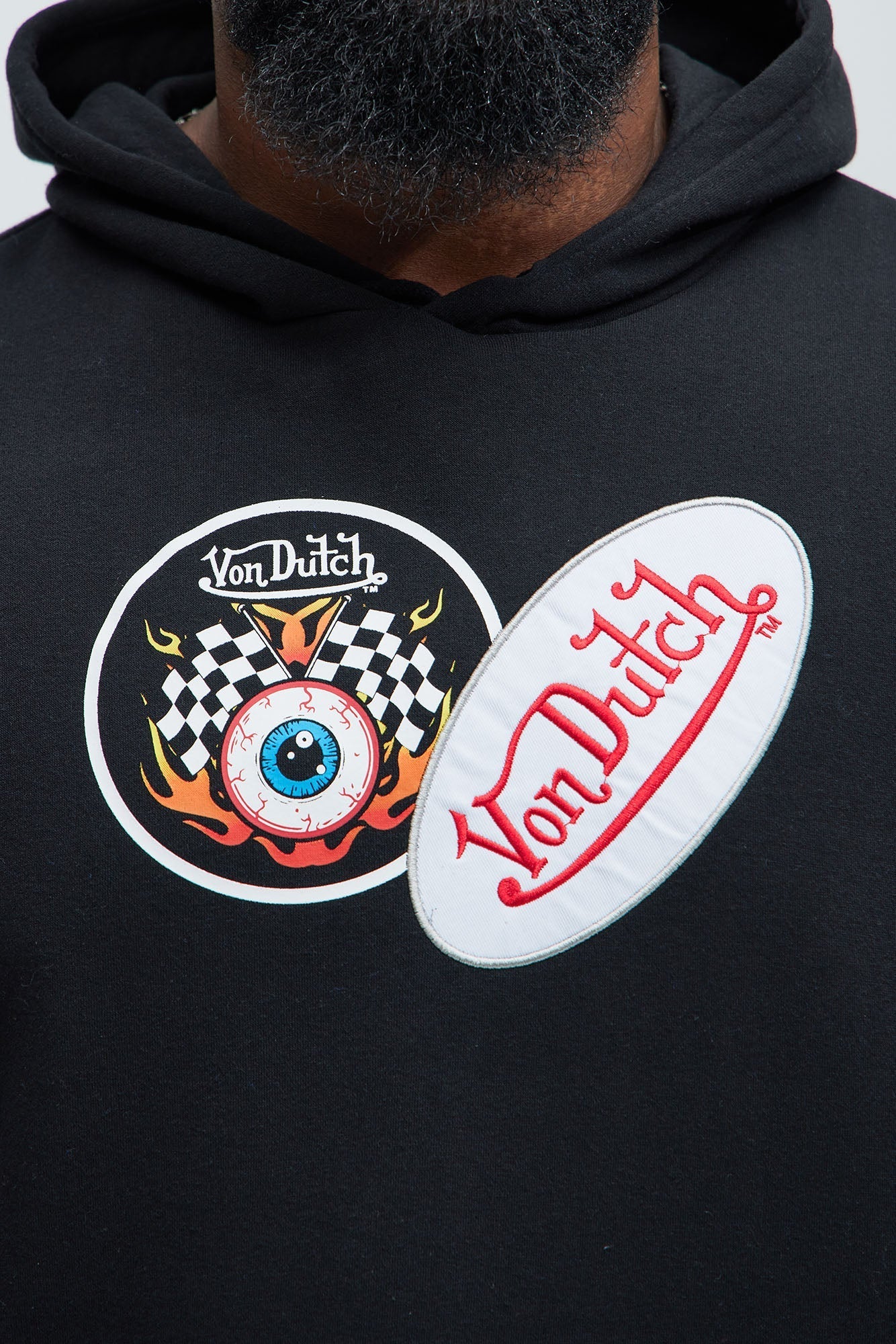 Von Dutch Patches Hoodie - Black Fashion Nova