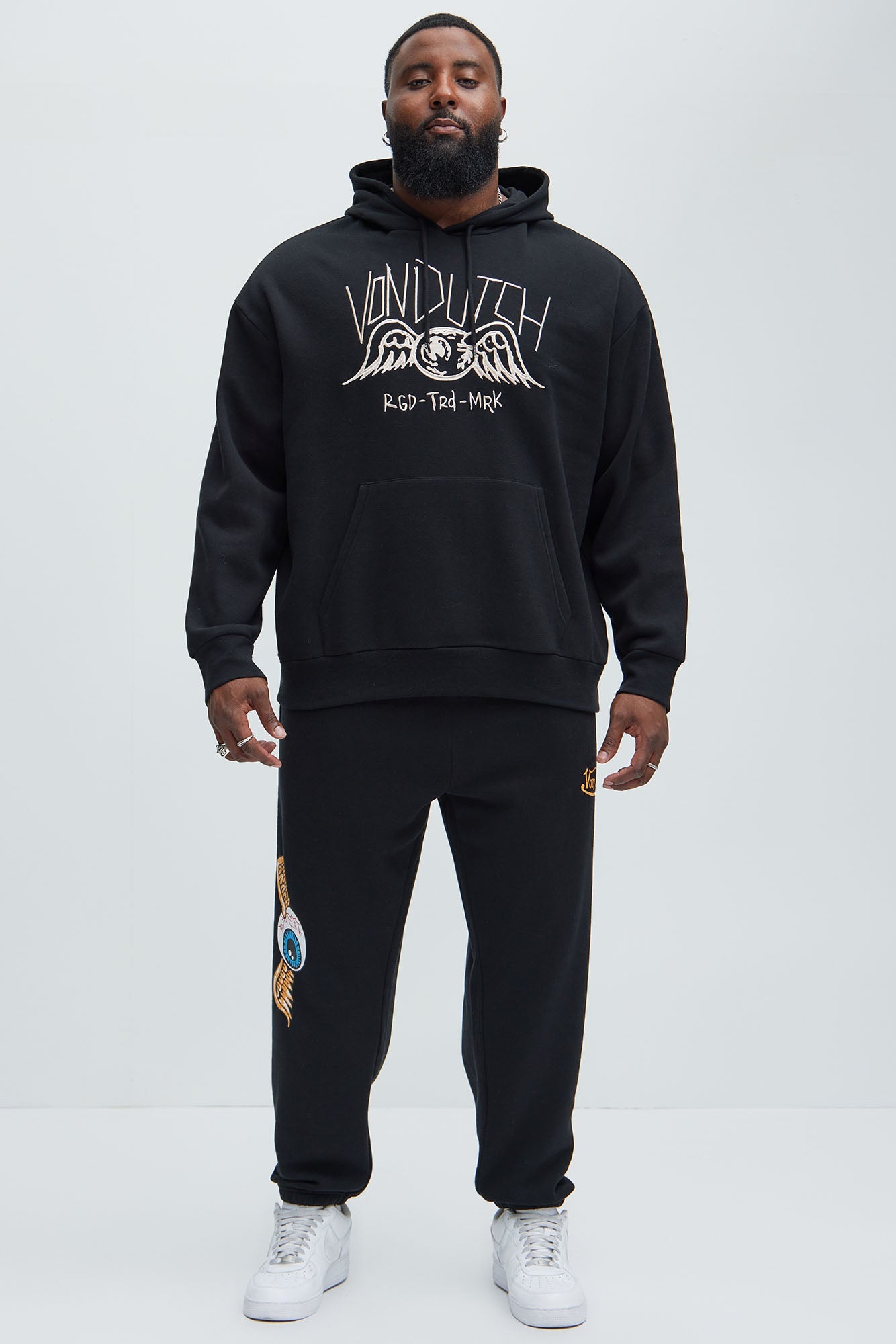 Von Dutch Eye Sketch Hoodie - Black Fashion Nova