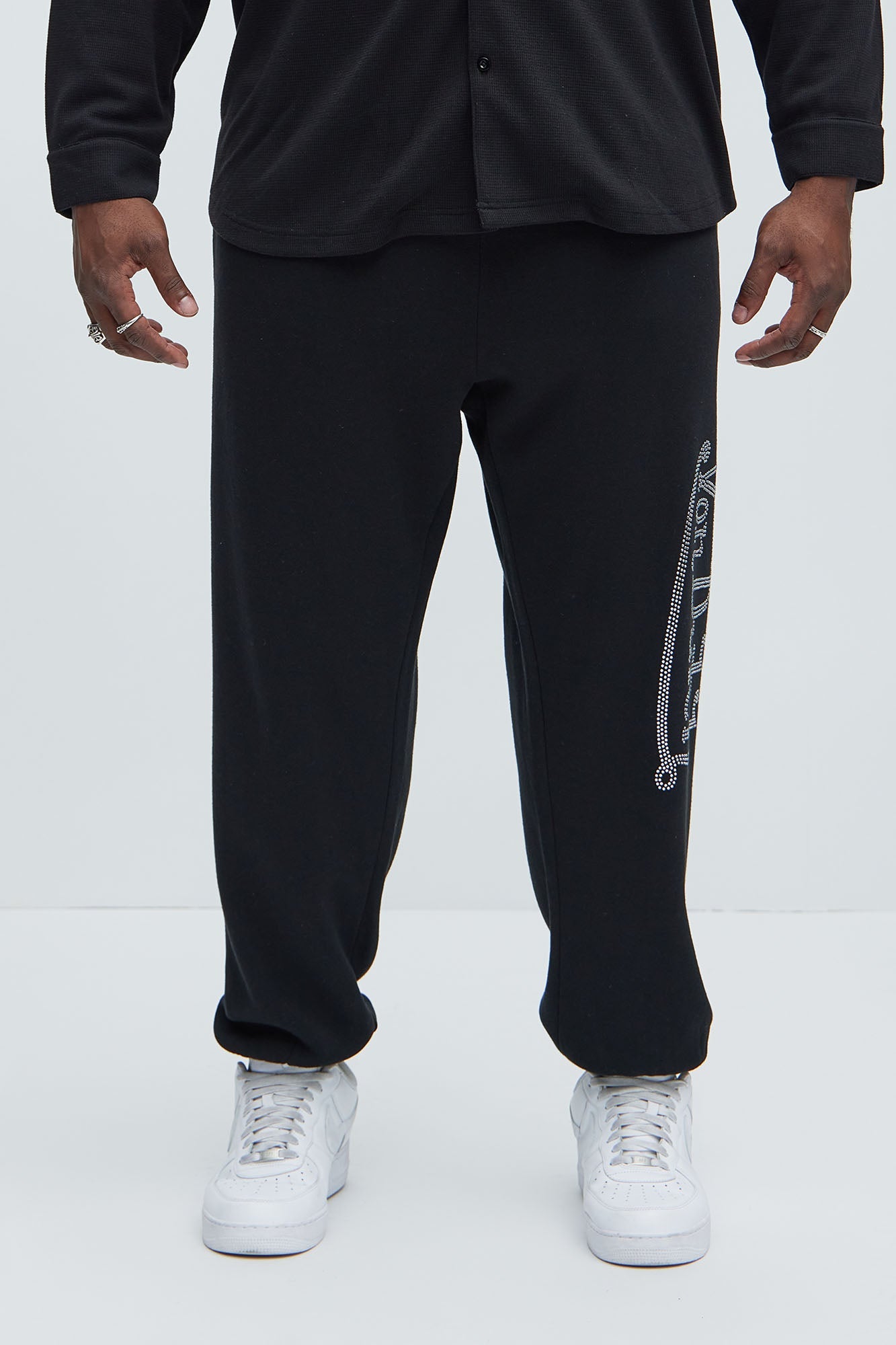 Von Dutch Bling Sweatpants - Black Fashion Nova