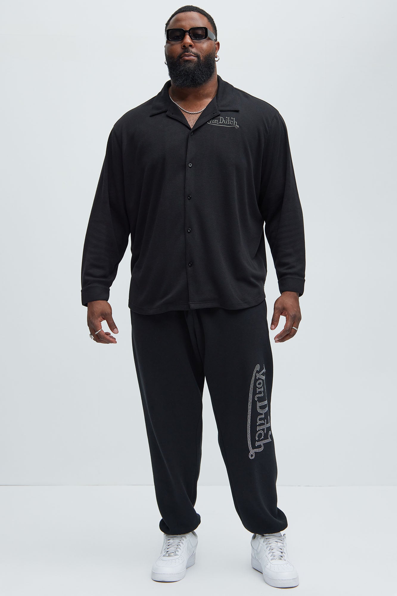 Von Dutch Bling Sweatpants - Black Fashion Nova