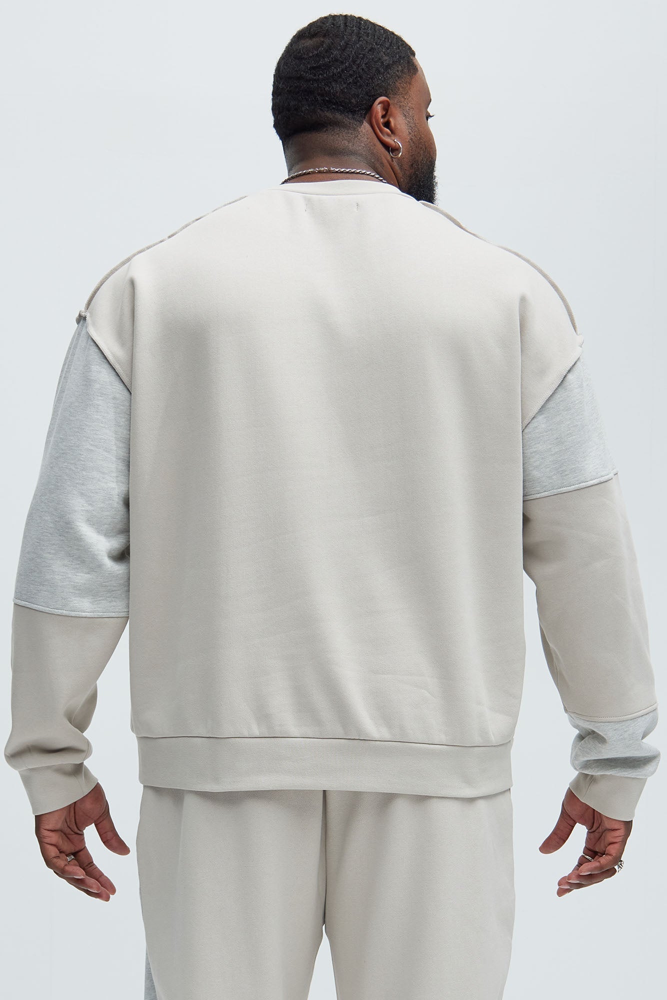 Block The Fear Crewneck Sweatshirt - Grey Fashion Nova