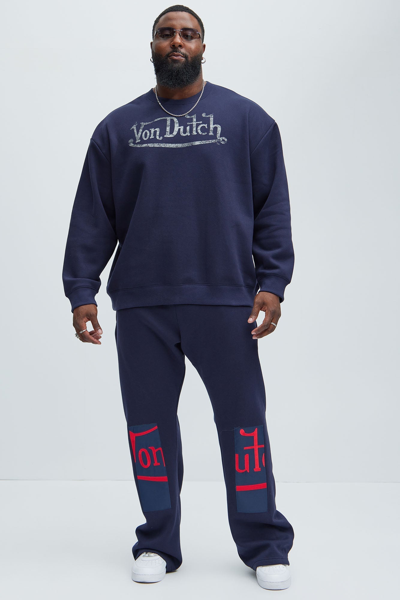 Von Dutch Crewneck Sweatshirt - Navy Fashion Nova