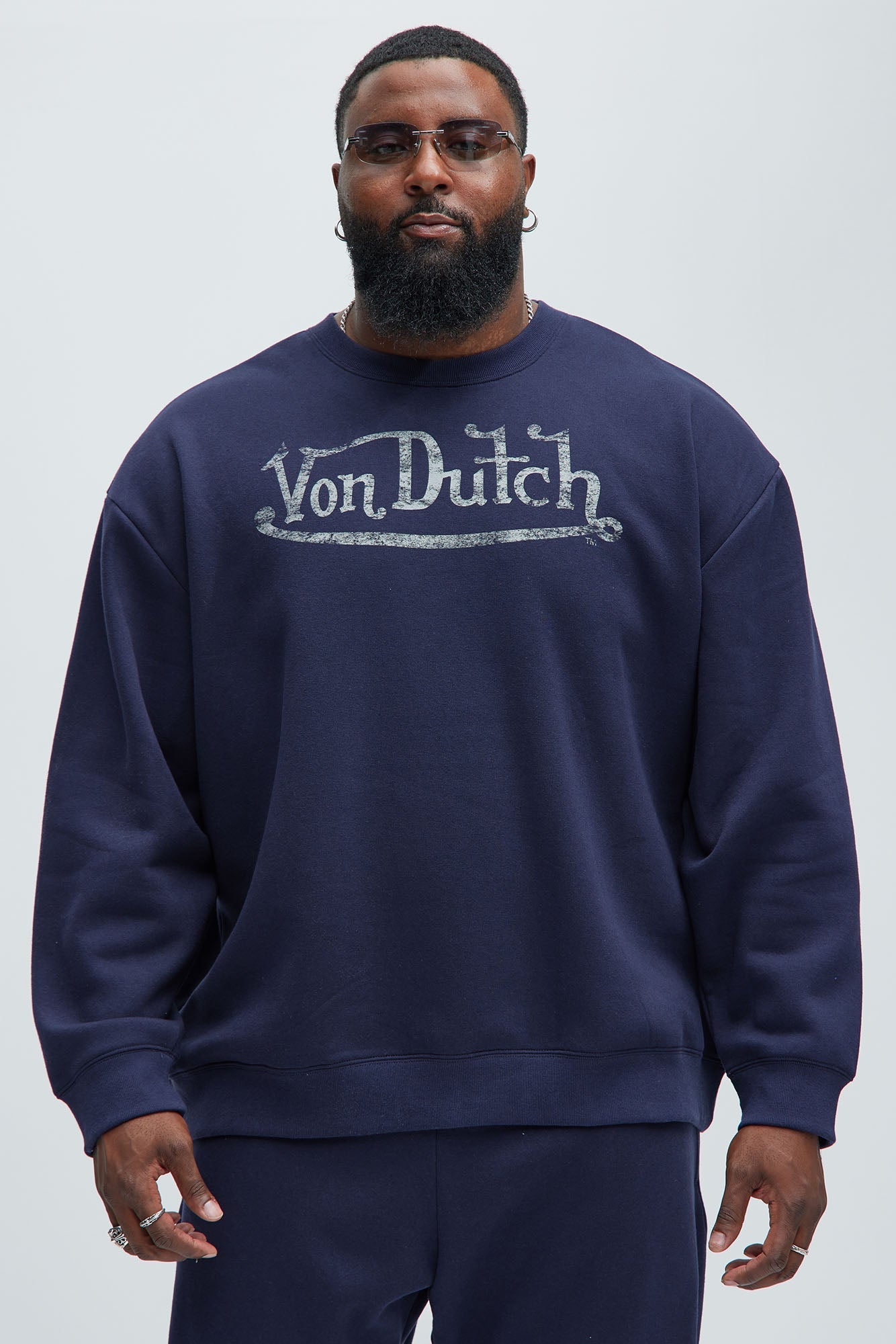 Von Dutch Crewneck Sweatshirt - Navy Fashion Nova