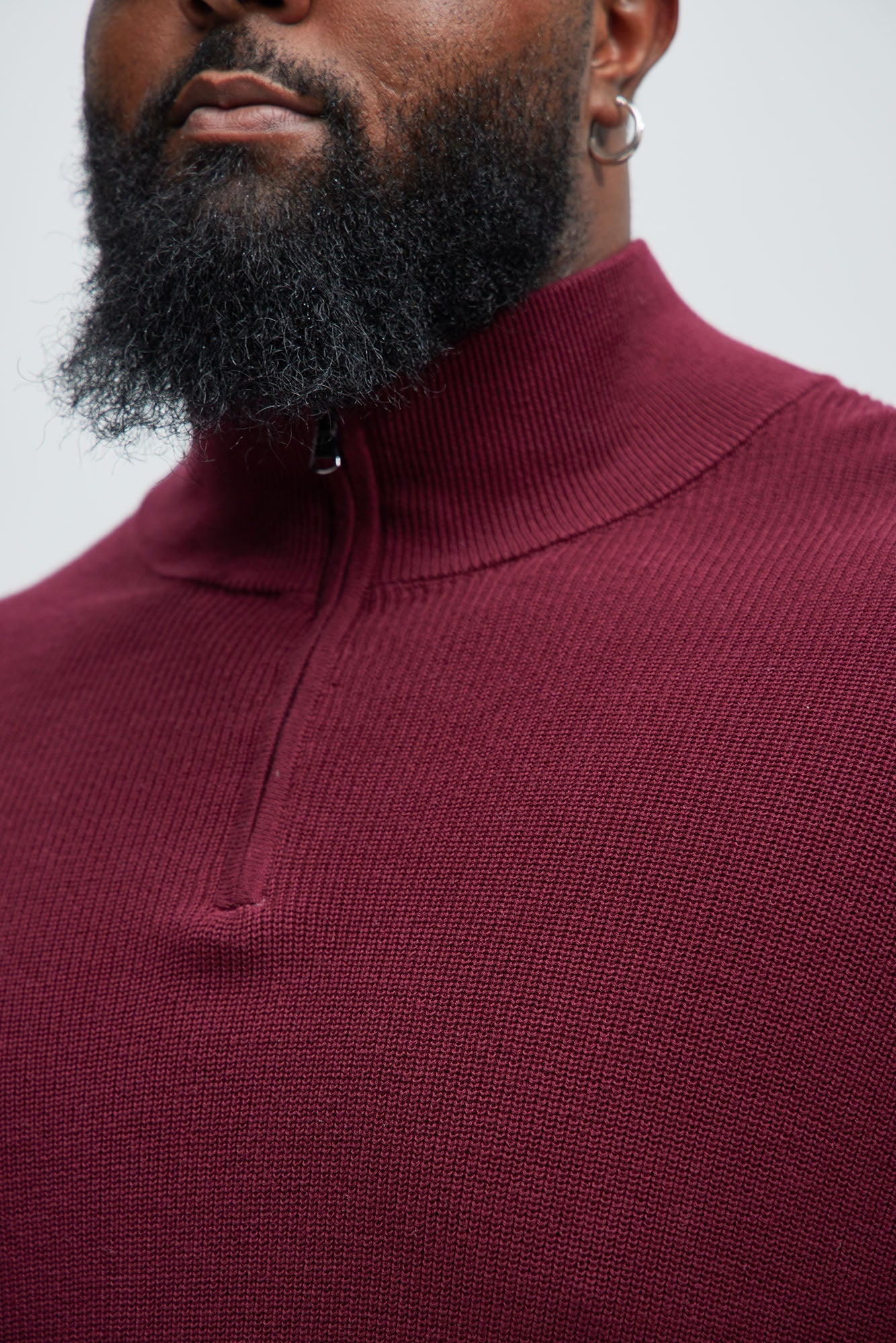 Shawn Quarter Zip Sweater - Red Fashion Nova