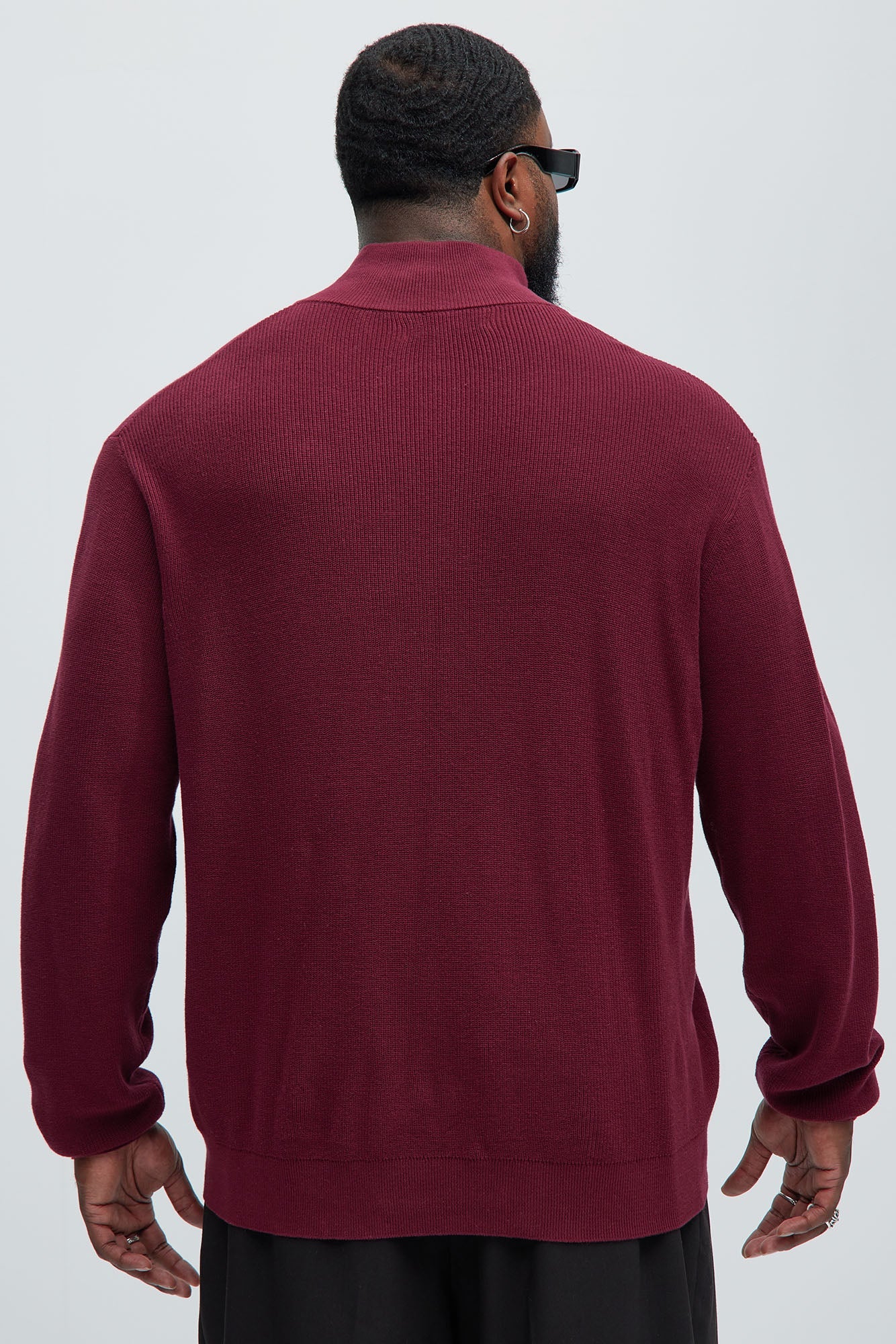 Shawn Quarter Zip Sweater - Red Fashion Nova