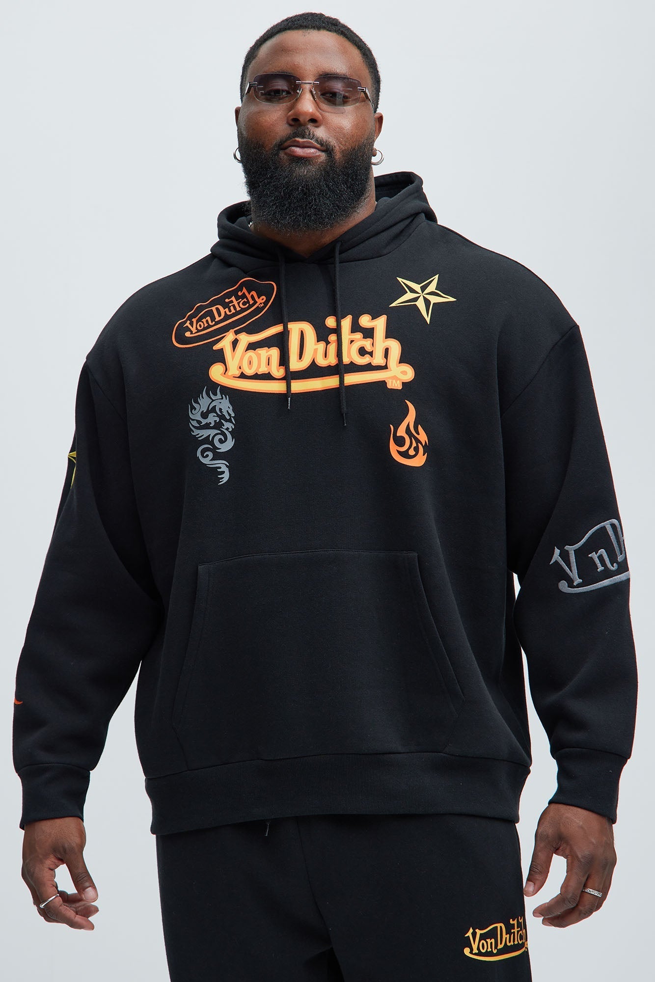 Von Dutch Star Hoodie - Black Fashion Nova