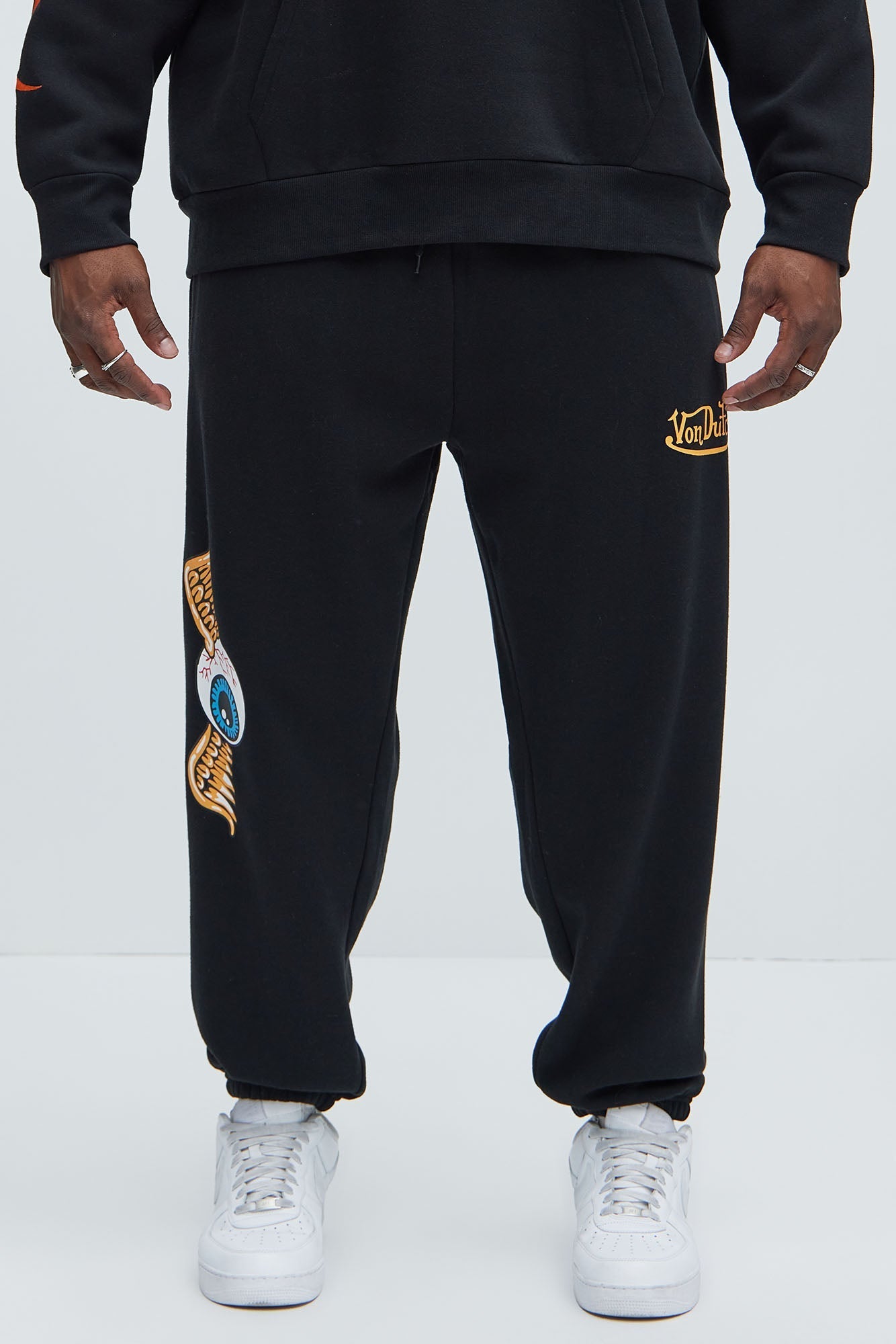Von Dutch Lost Angels Sweatpants - Black Fashion Nova