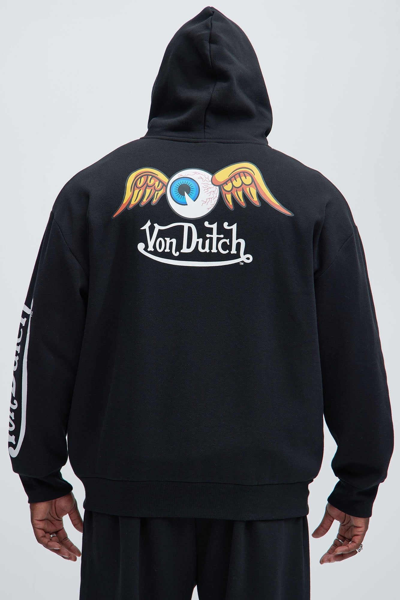 Von Dutch Gold Wings Hoodie - Black Fashion Nova