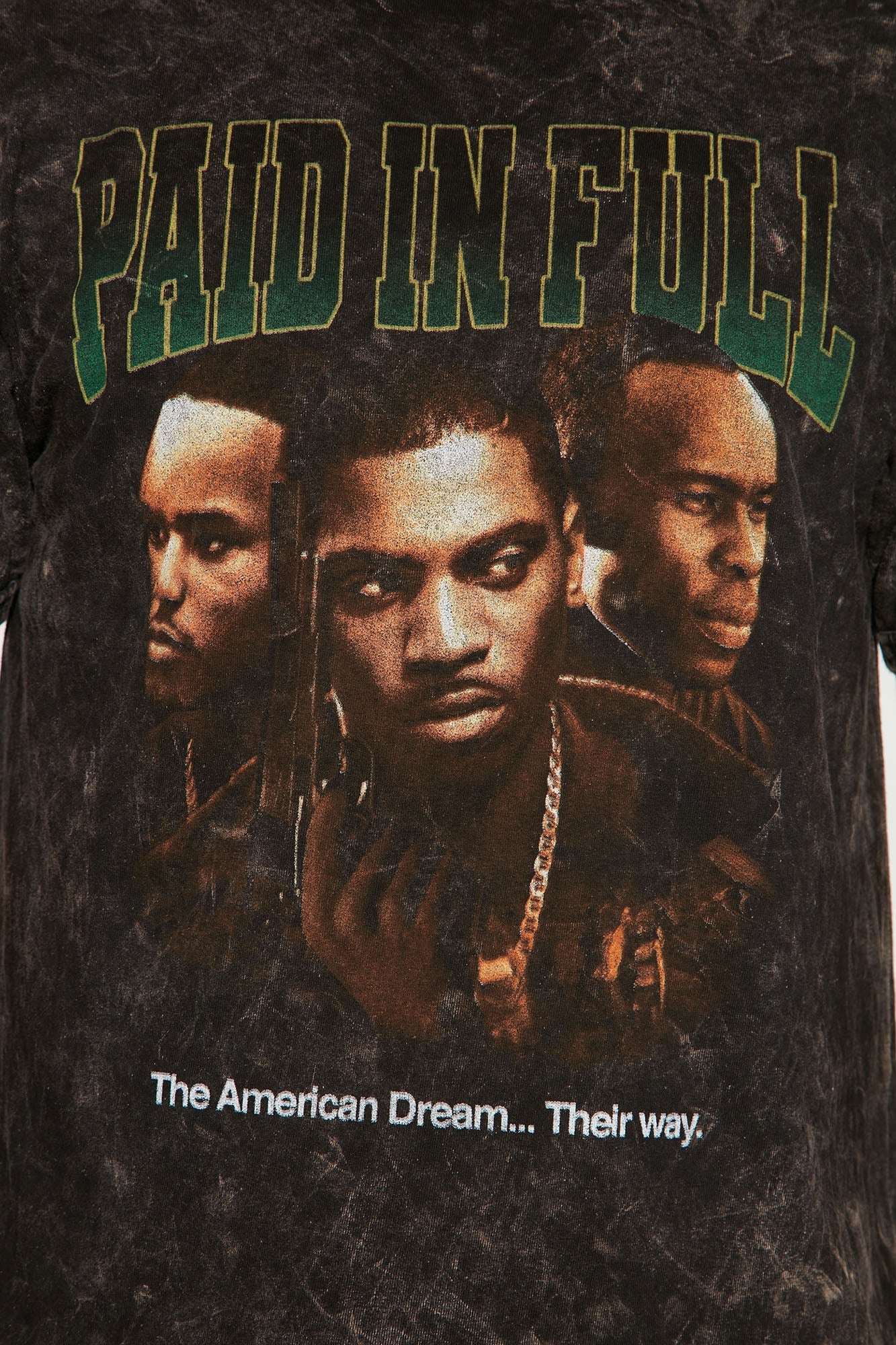 Paid In Full The American Dream Short Sleeve Tee - Black Fashion Nova
