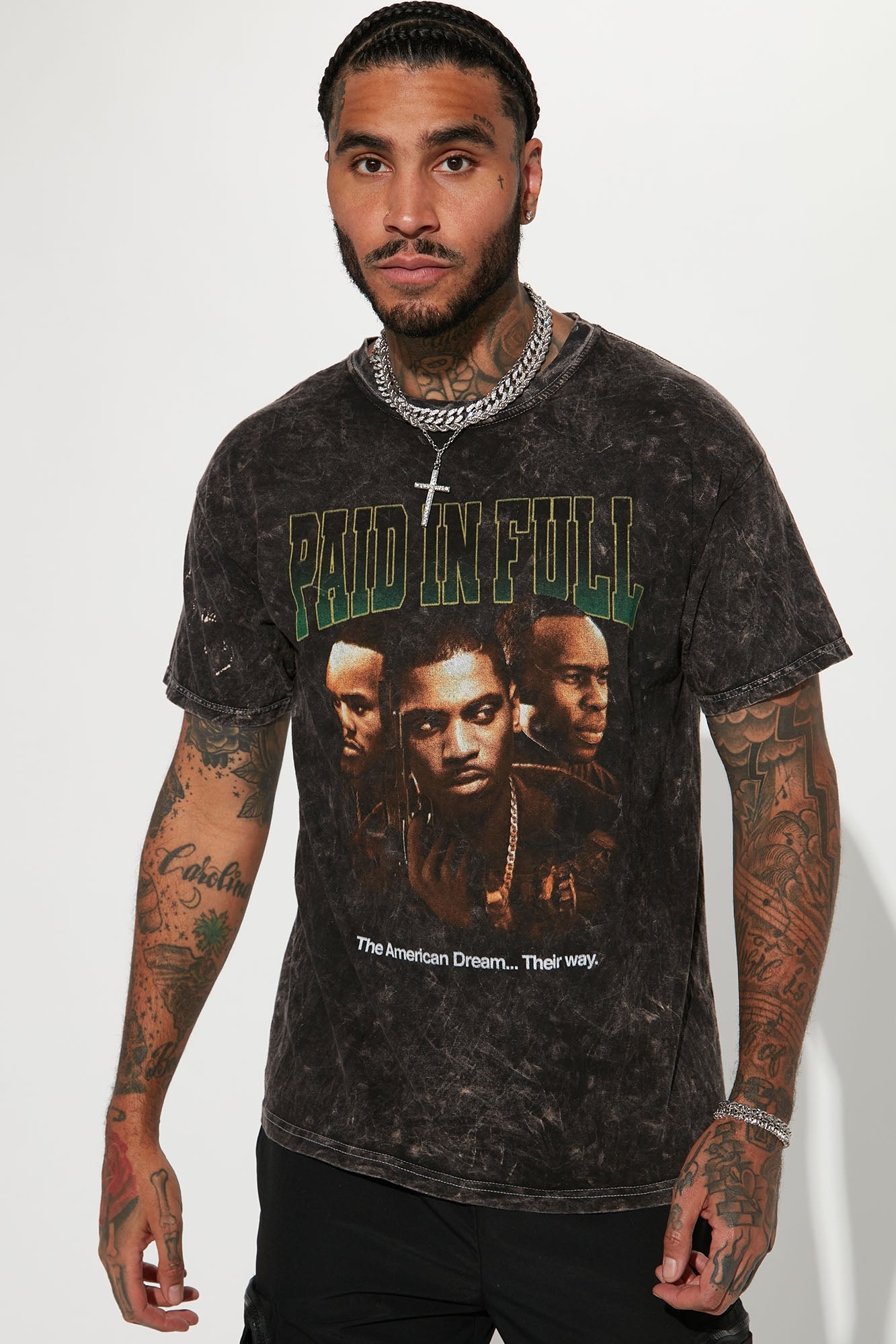 Paid In Full The American Dream Short Sleeve Tee - Black Fashion Nova