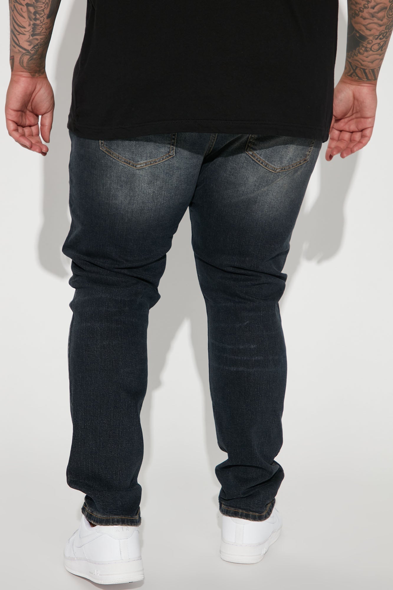 Day To Day Distressed Slim Jeans - Dark Wash Fashion Nova