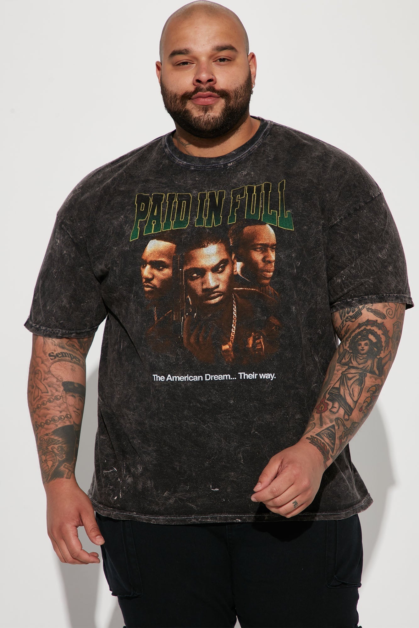 Paid In Full The American Dream Short Sleeve Tee - Black Fashion Nova