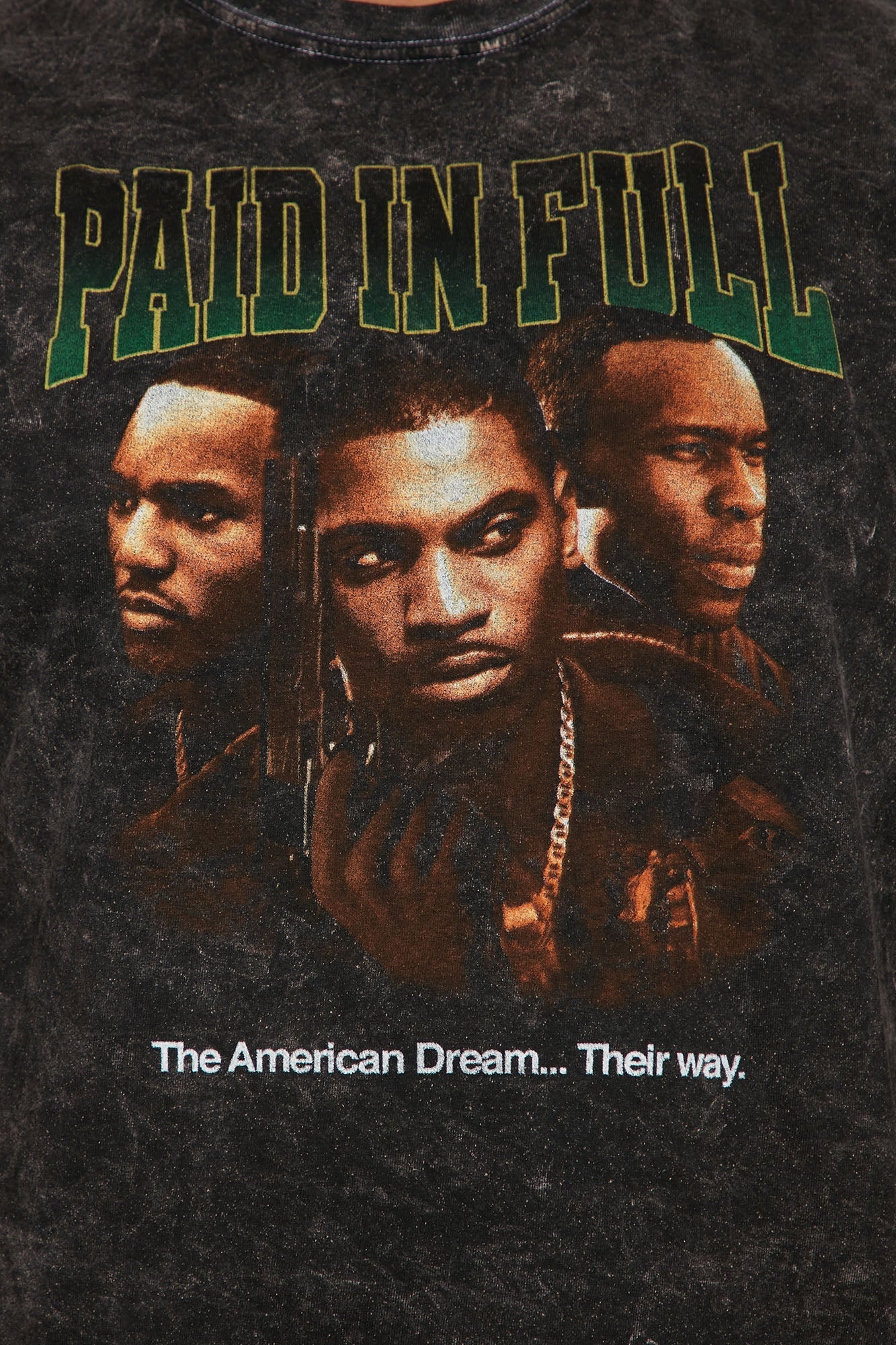 Paid In Full The American Dream Short Sleeve Tee - Black Fashion Nova
