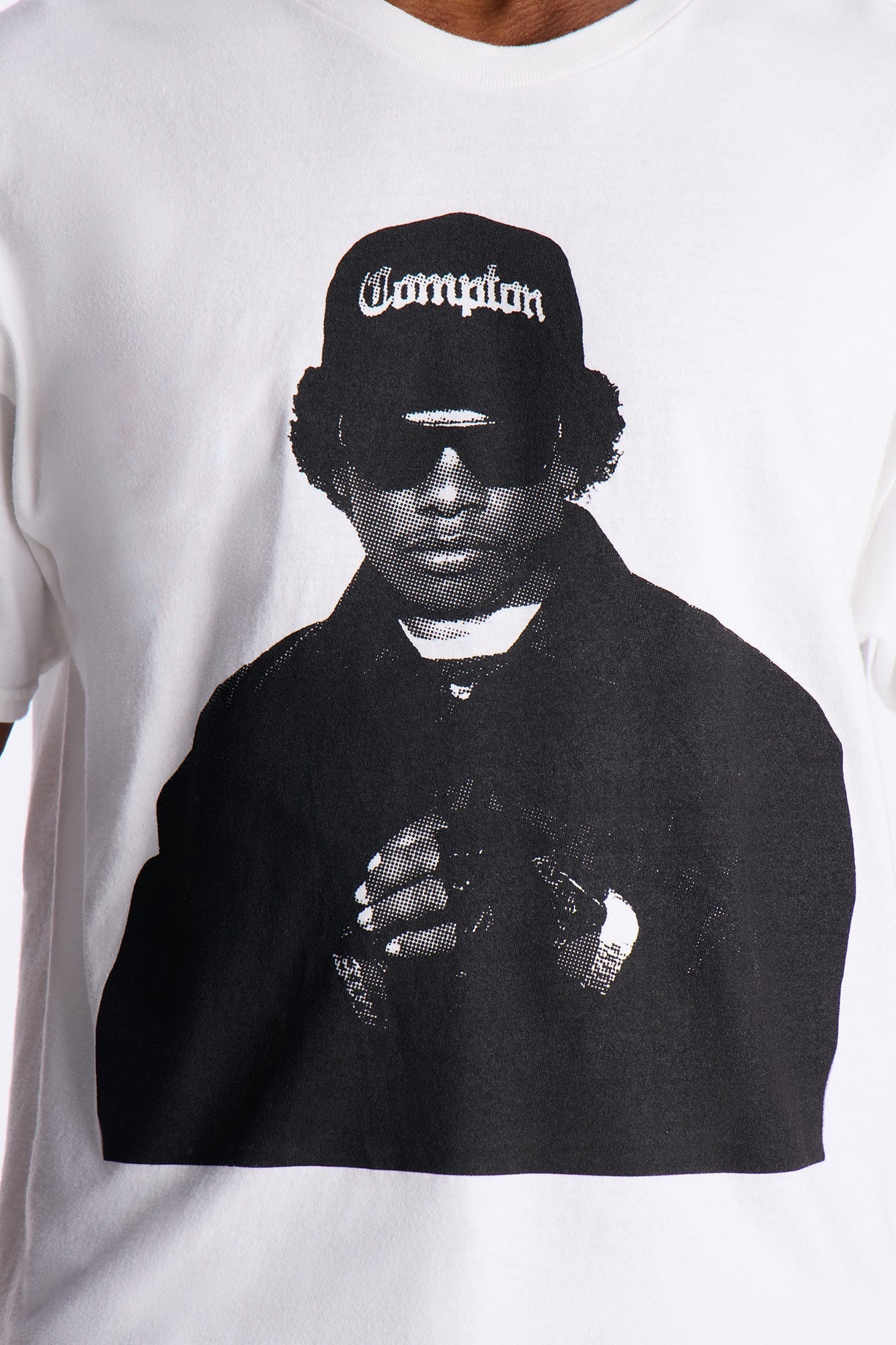 Eazy E Cruisin Boxy Short Sleeve Tee - White Fashion Nova