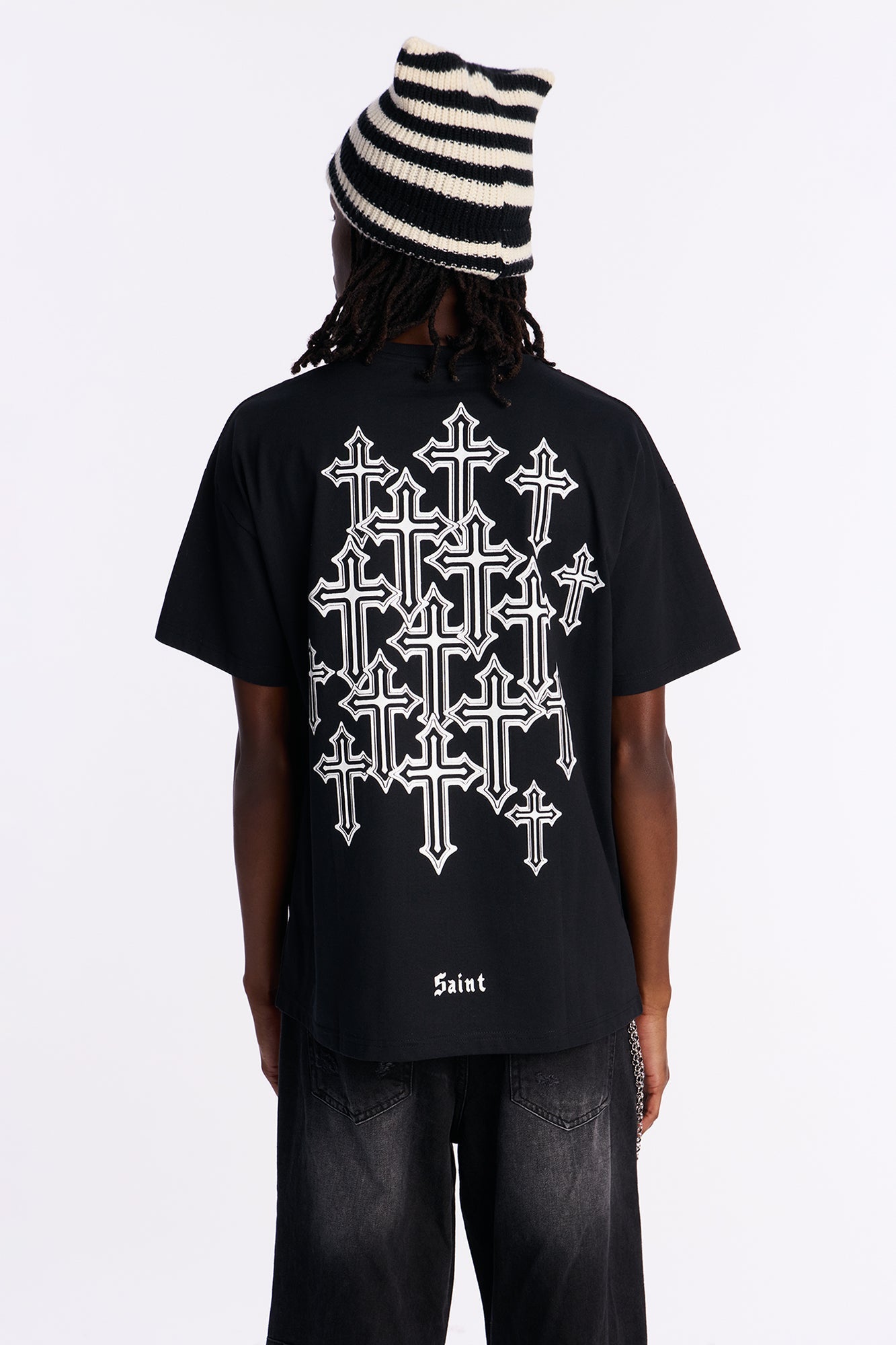 Cross My Heart And Hope To Live Short Sleeve Tee - Black Fashion Nova