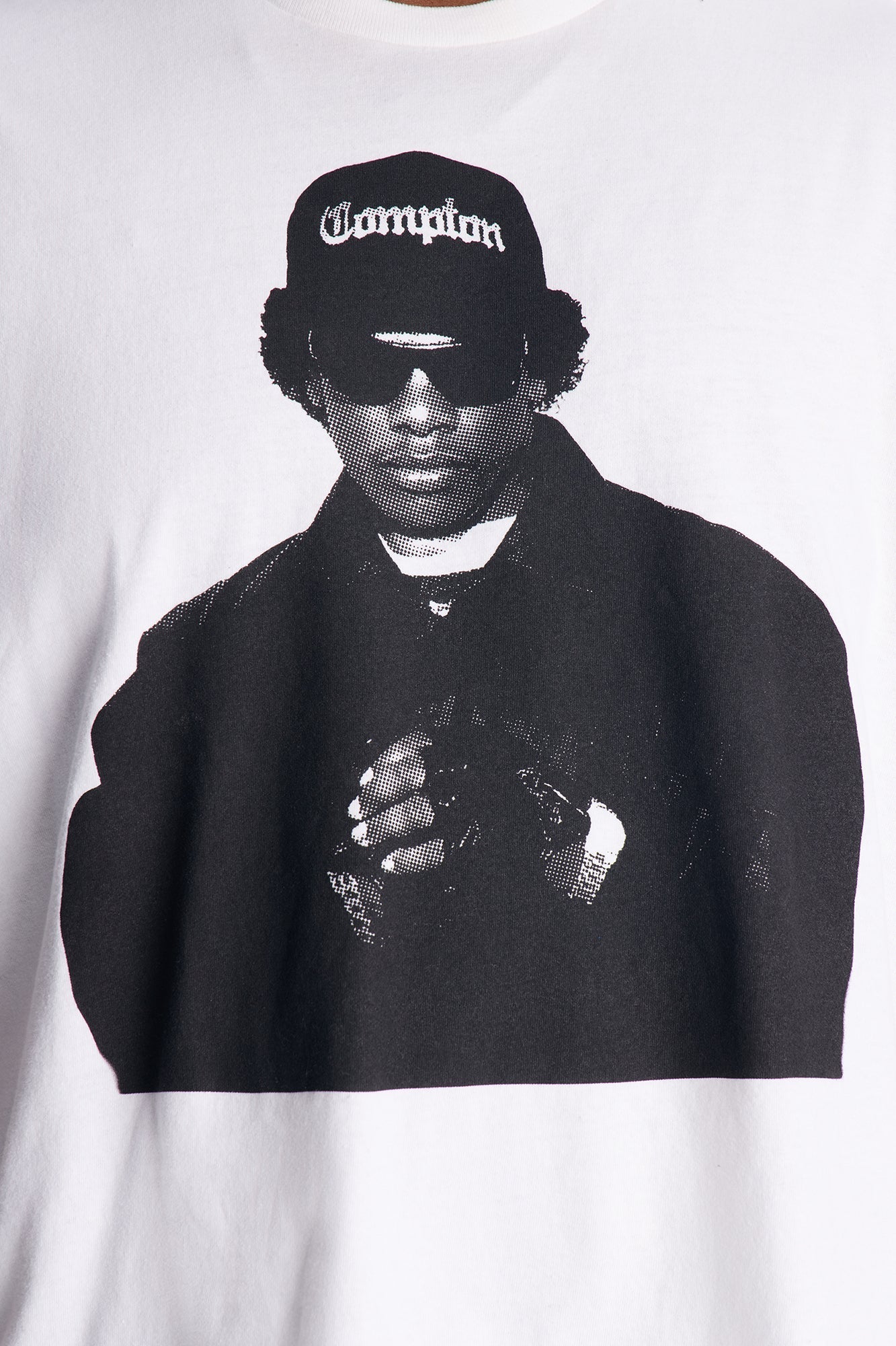 Eazy E Cruisin Boxy Short Sleeve Tee - White Fashion Nova