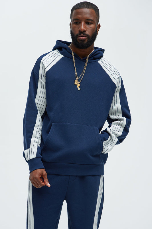 Tyson Road Runnin Hoodie - Blue/combo Fashion Nova
