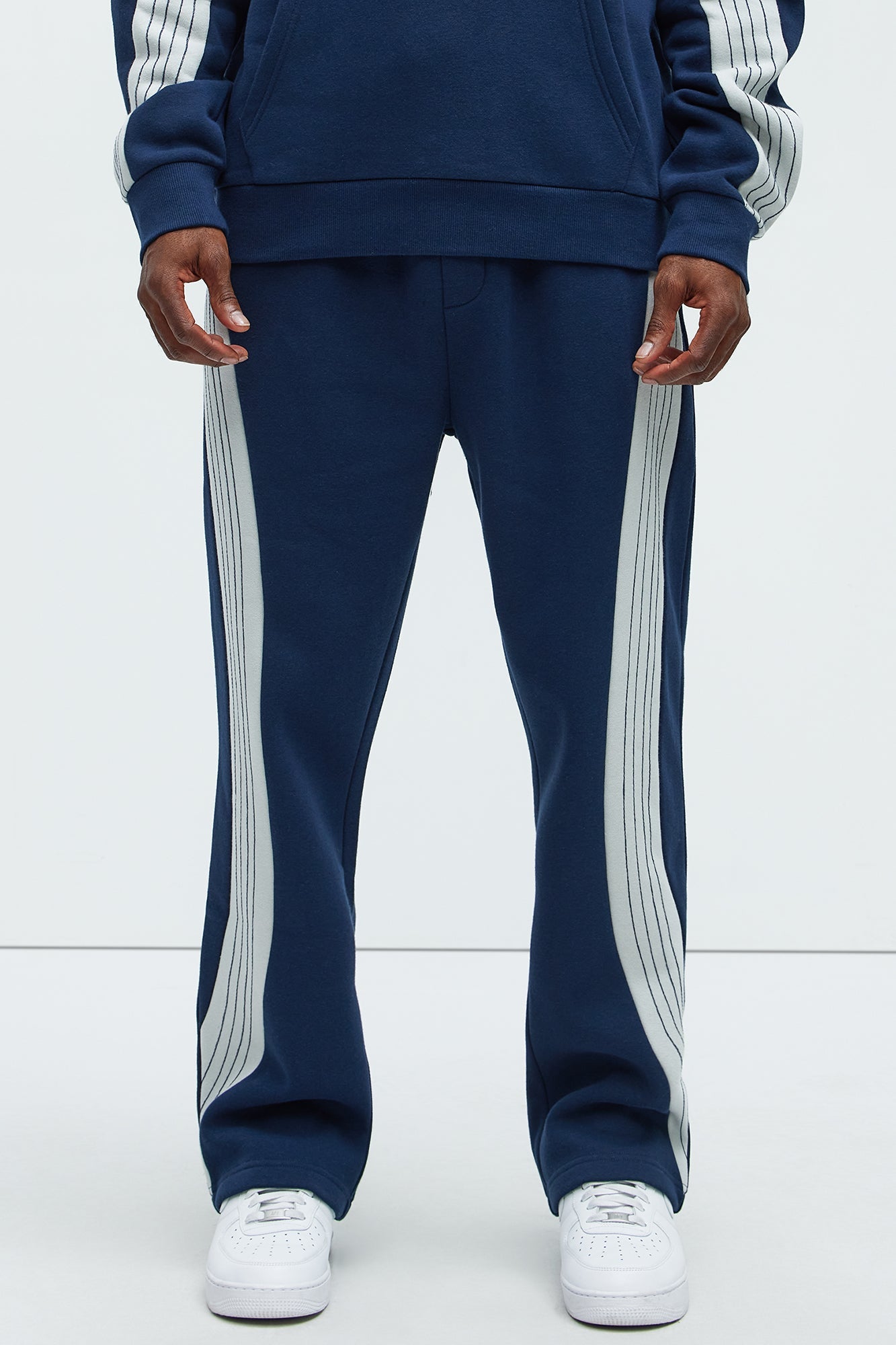 Tyson Road Runnin Sweatpants - Blue/combo Fashion Nova