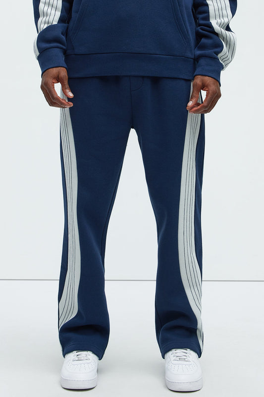 Tyson Road Runnin Sweatpants - Blue/combo Fashion Nova