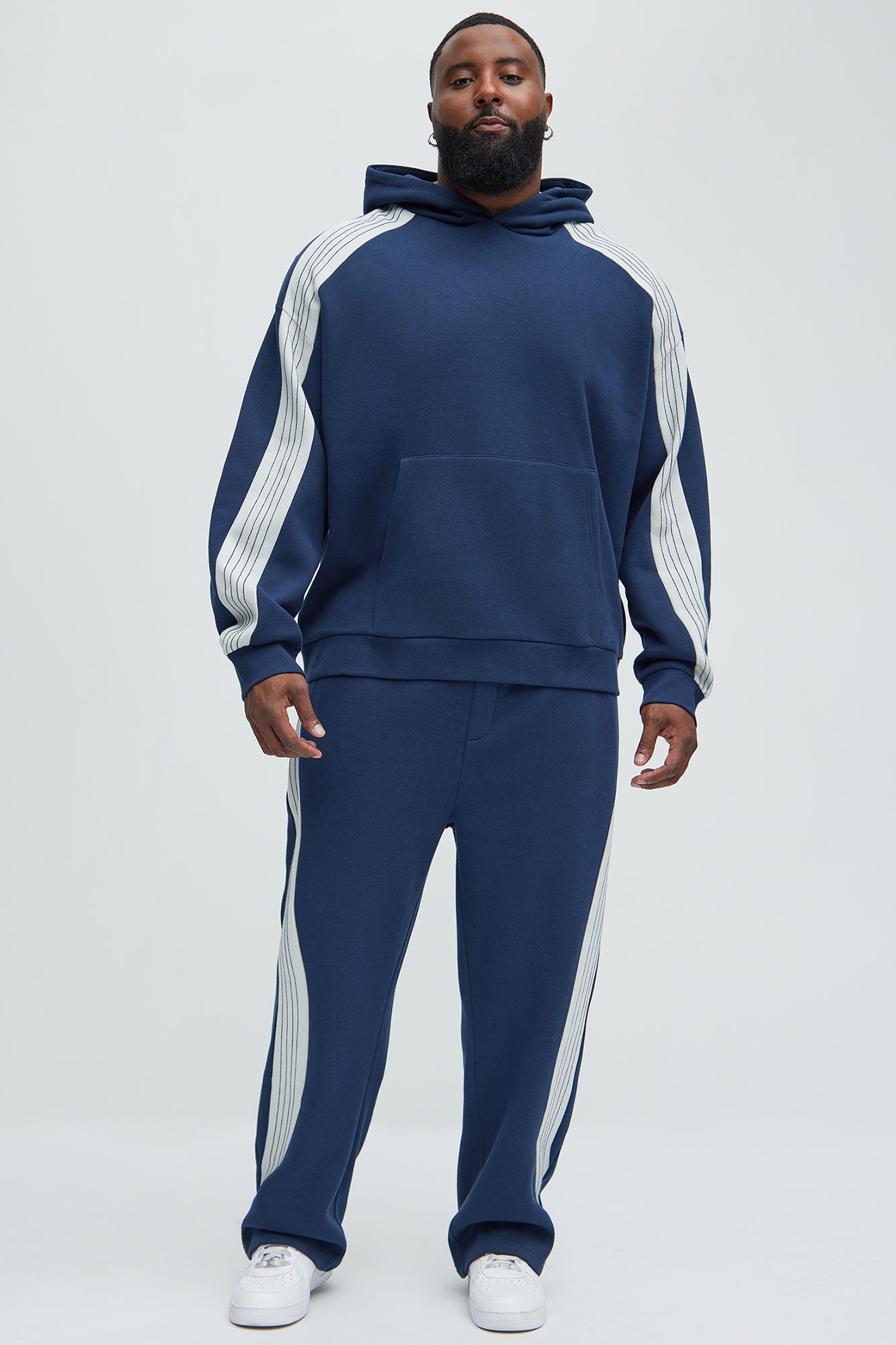 Tyson Road Runnin Sweatpants - Blue/combo Fashion Nova