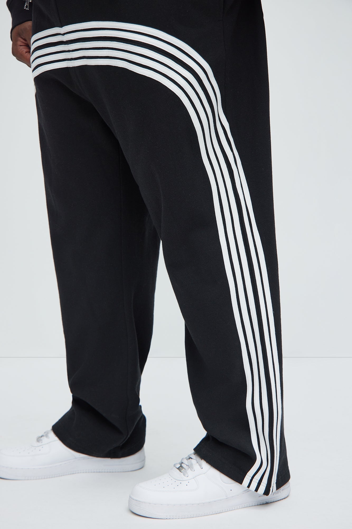 Tyson Race Course Striped Sweatpants - Black Fashion Nova