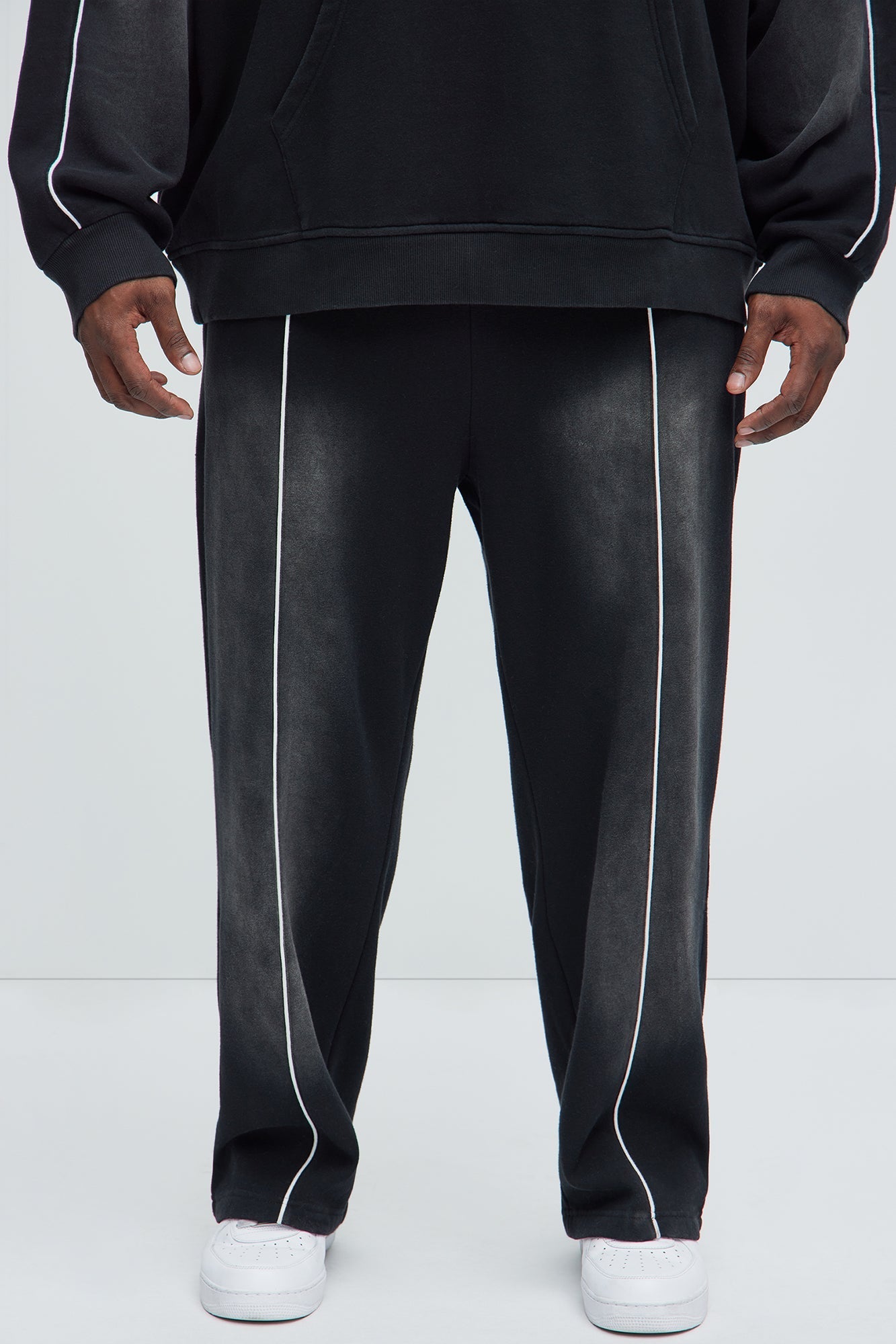 Tyson Just Go With It Straight Sweatpants - Black Fashion Nova